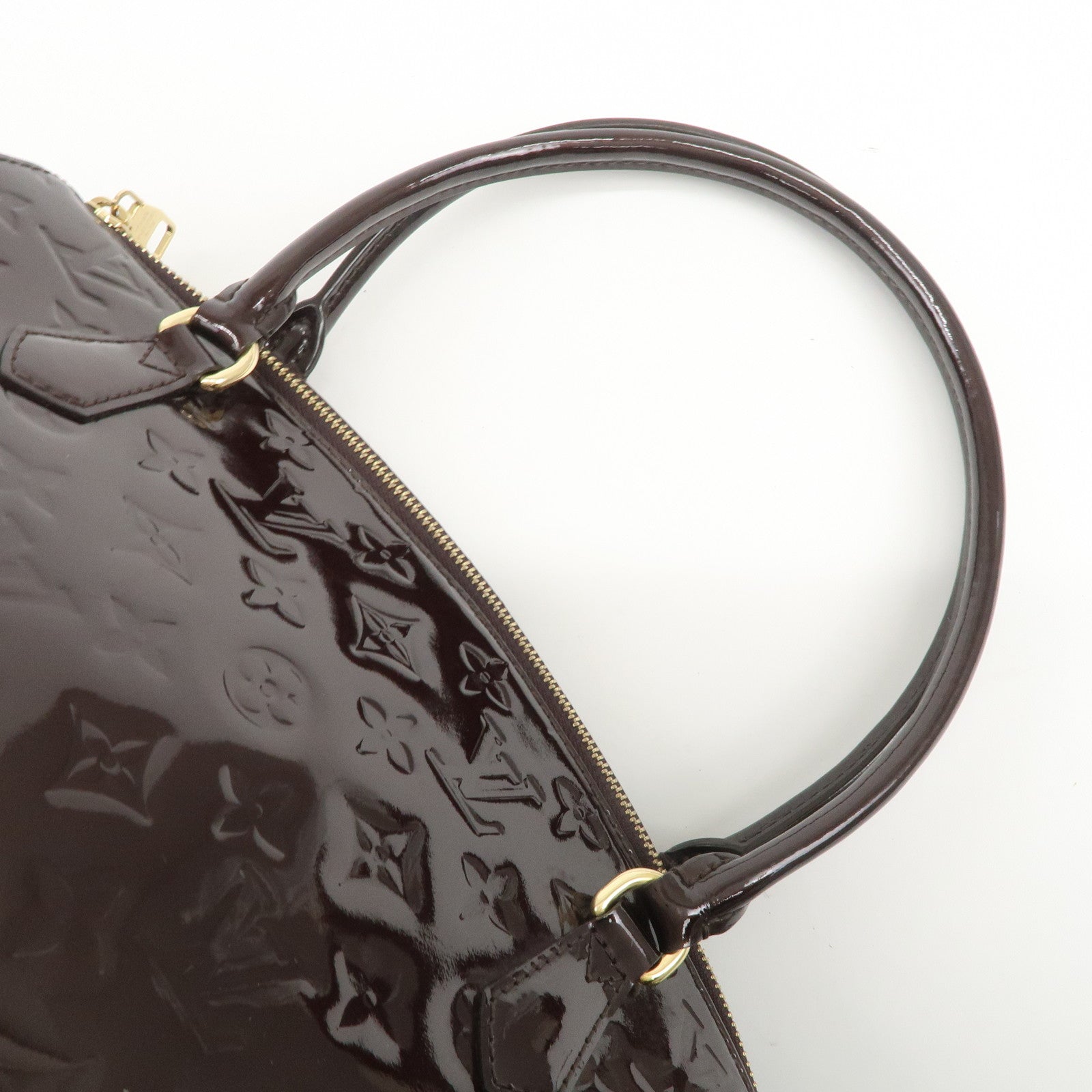 Louis Vuitton Monogram Vernis Sherwood PM Hand Bag Amarante M91493
