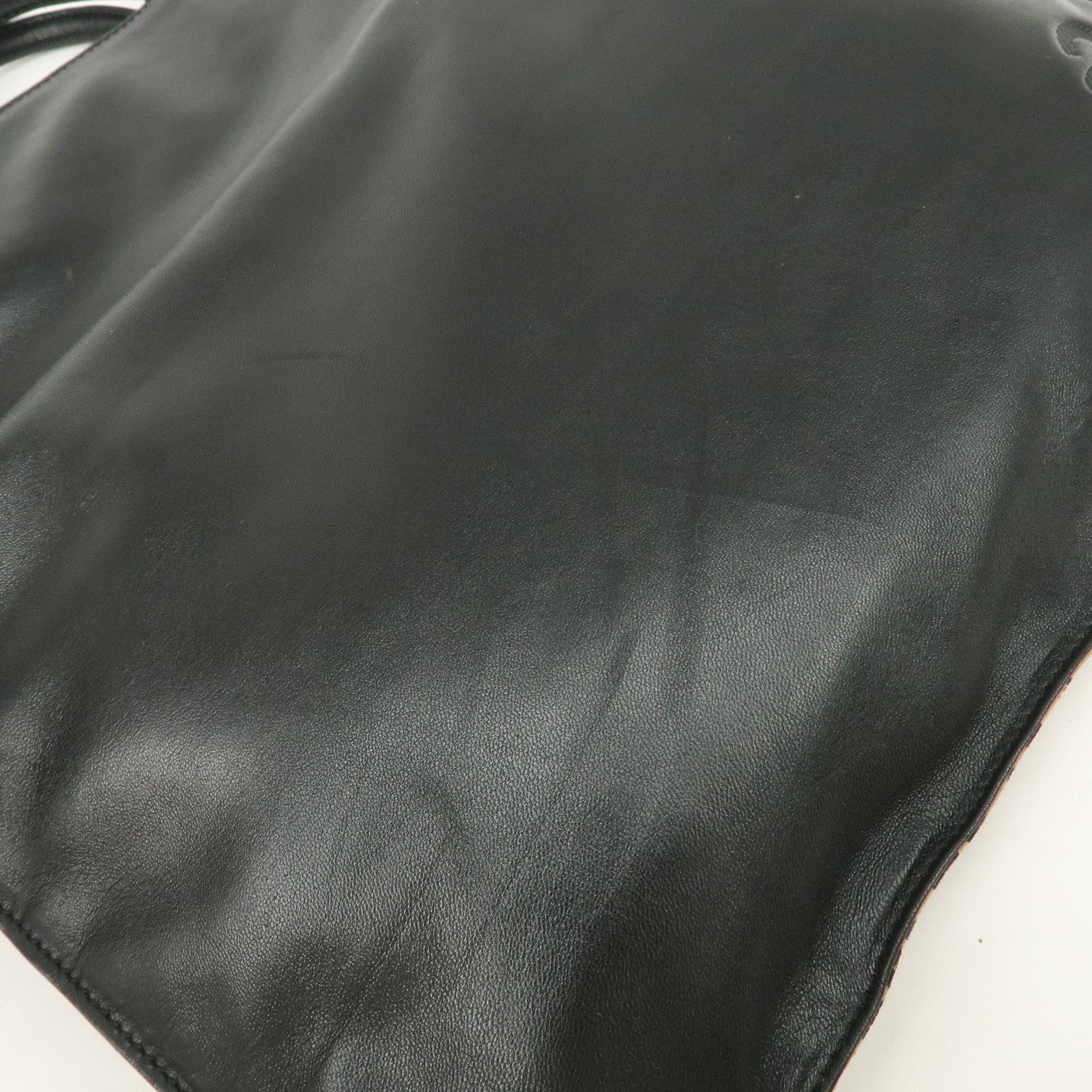 LOEWE Leather Tote Bag Hand Bag Leopard Brown Black Gold HDW Used