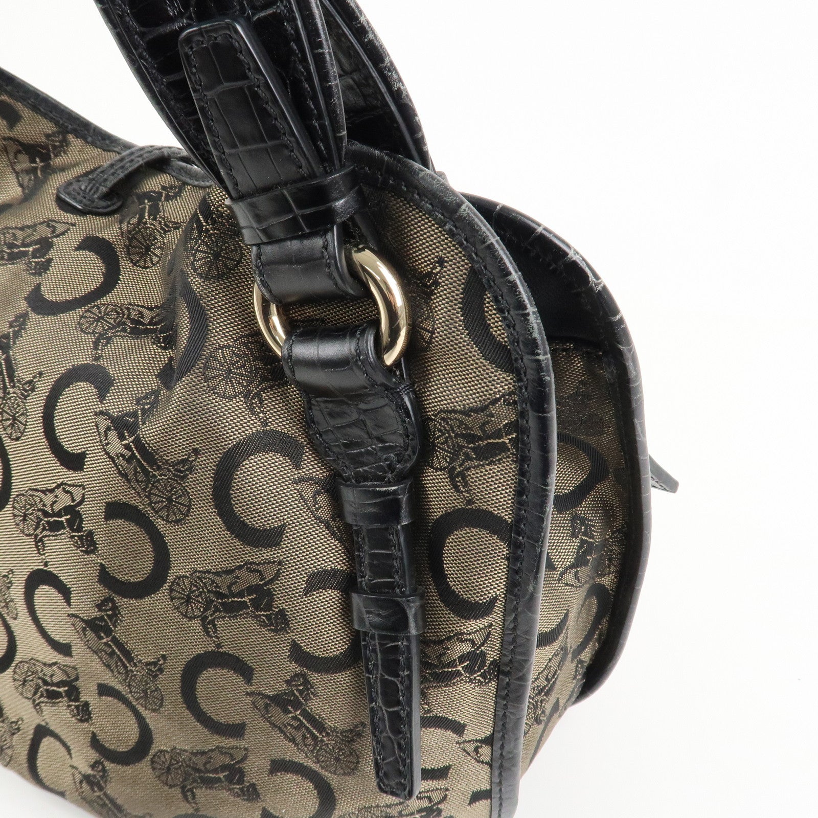 CELINE Bitter Sweet C Macadam Hand Bag Shoulder Bag Brown