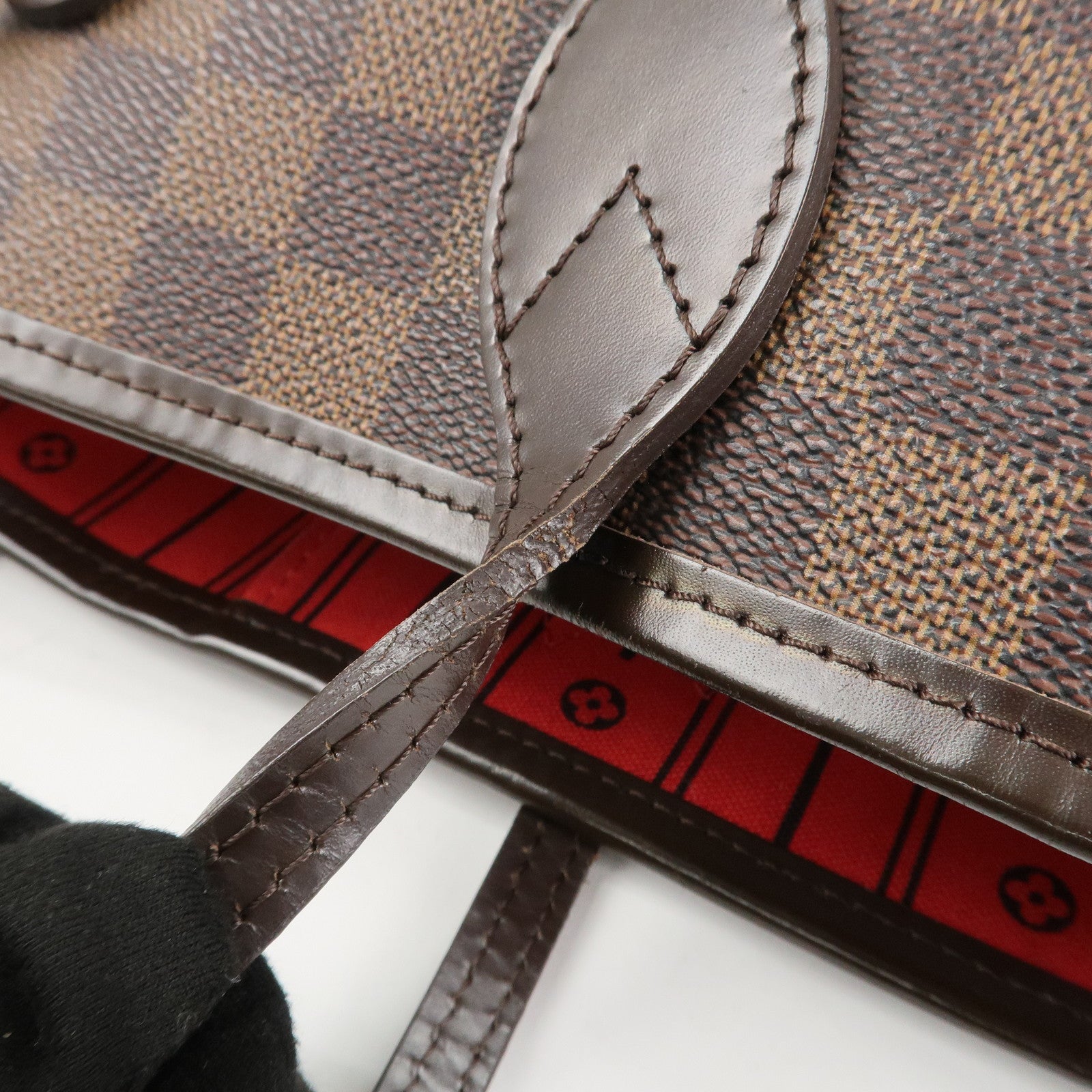 Louis Vuitton Damier Ebene Canvas Neverfull MM Tote Bag N51105 Used