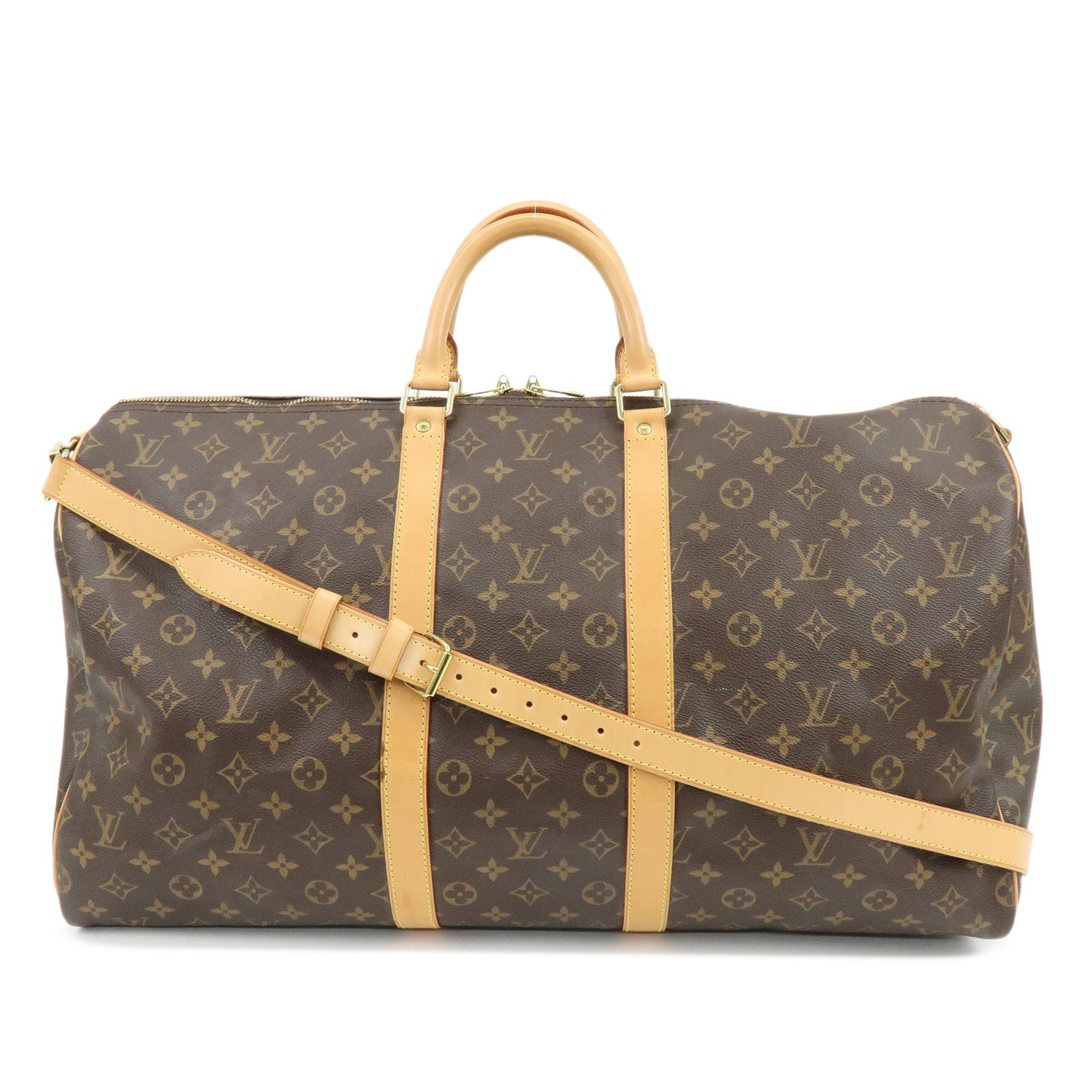 Louis Vuitton Monogram Keep All Bandouliere 55 Boston Bag M41414