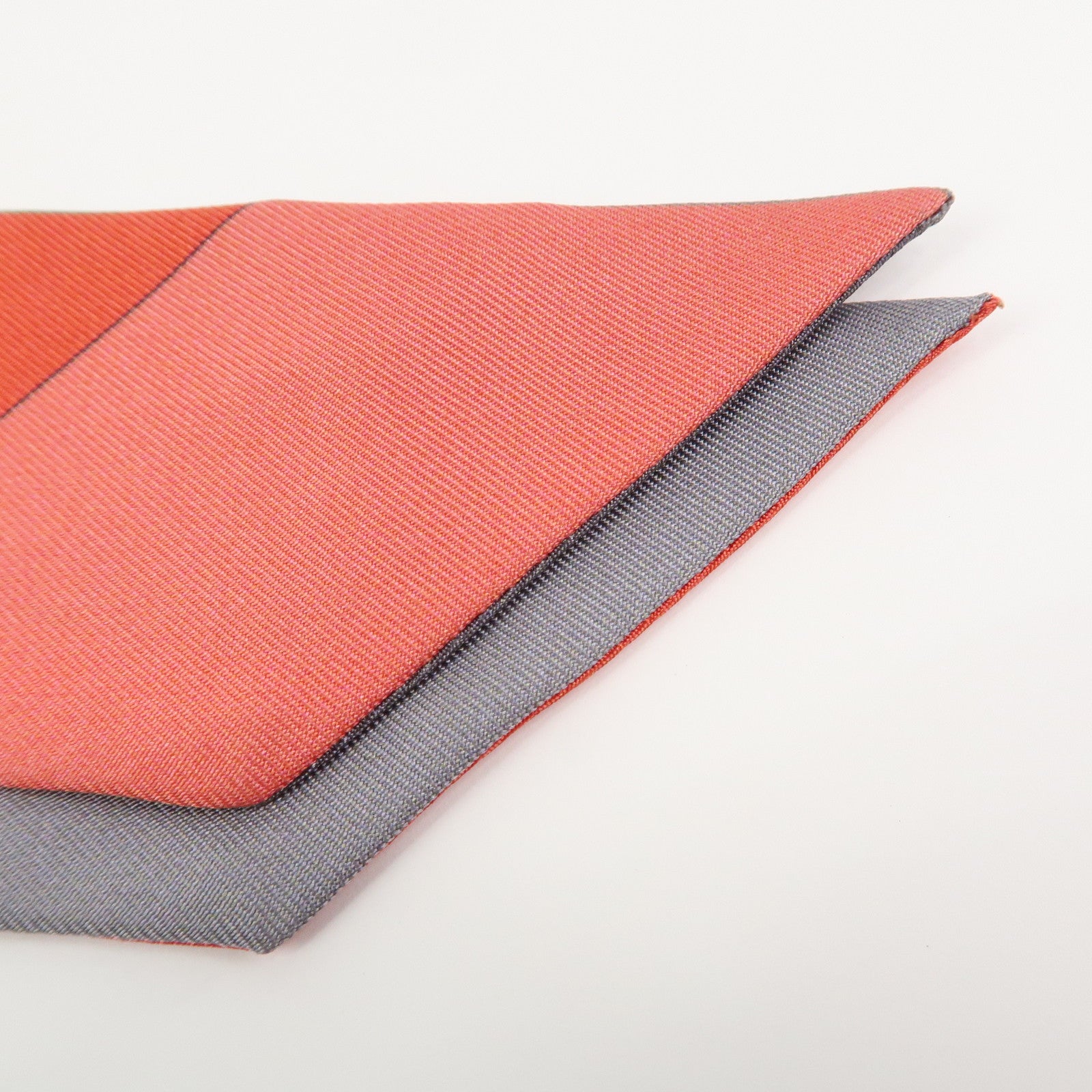 HERMES Twilly Silk 100% Scarf Eperon d'or Red Gray