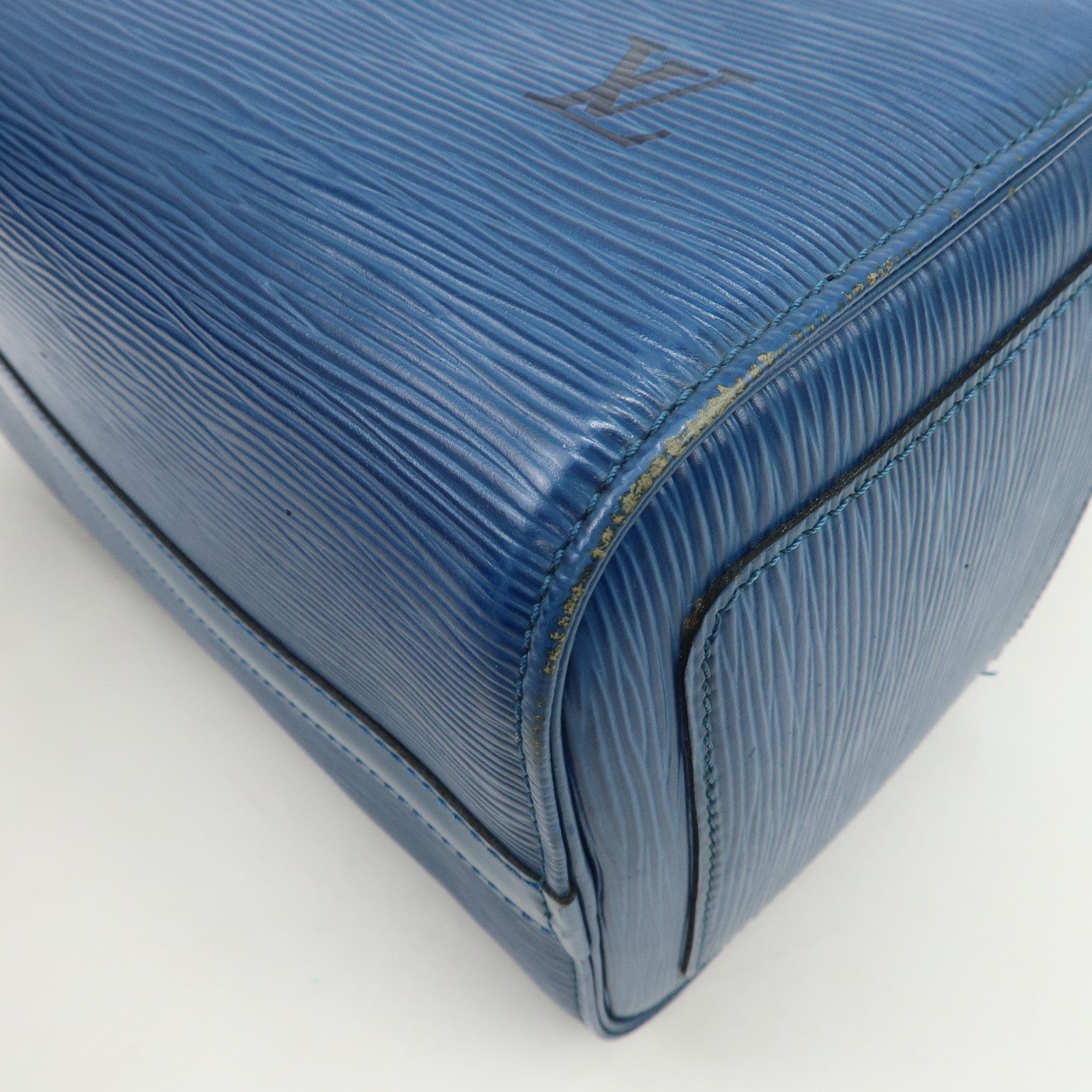 Louis Vuitton Epi Speedy 25 Hand Bag Boston Bag Toledo Blue M43015