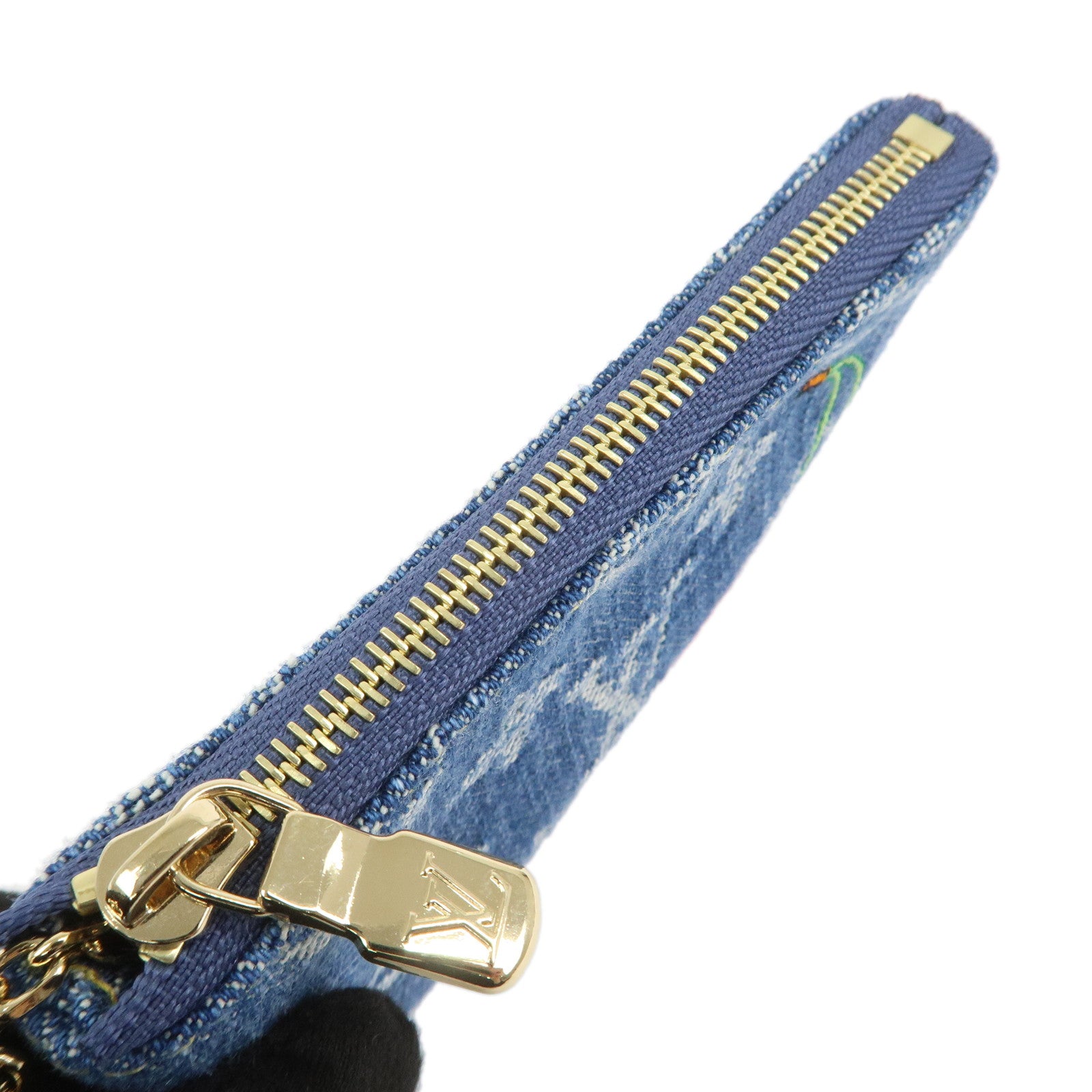 Louis Vuitton Monogram Denim LV×TM Pochette Cles Coin Case M14938