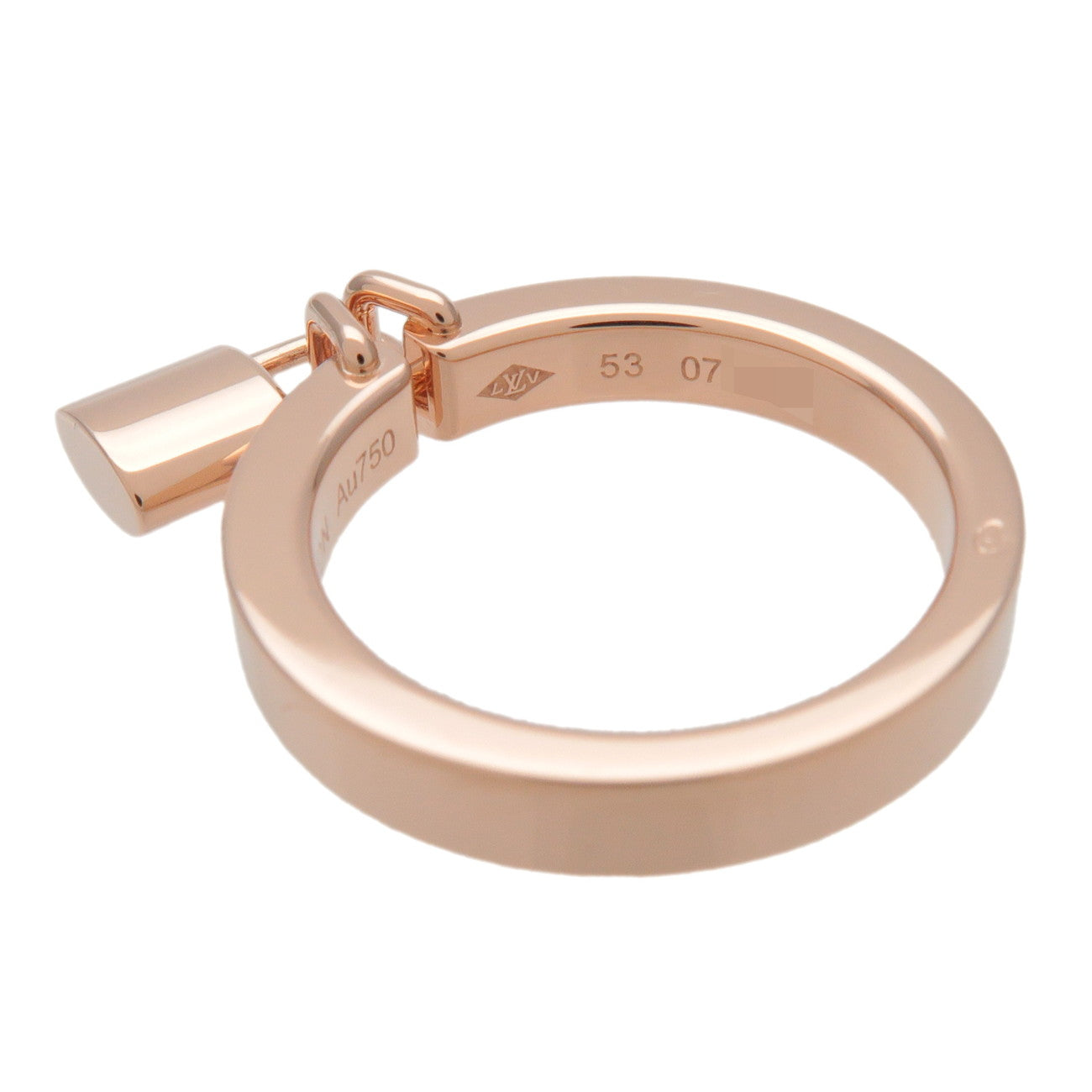 Louis Vuitton Bague Lockit Ring PM K18 750PG Rose Gold US6.5-7 EU53
