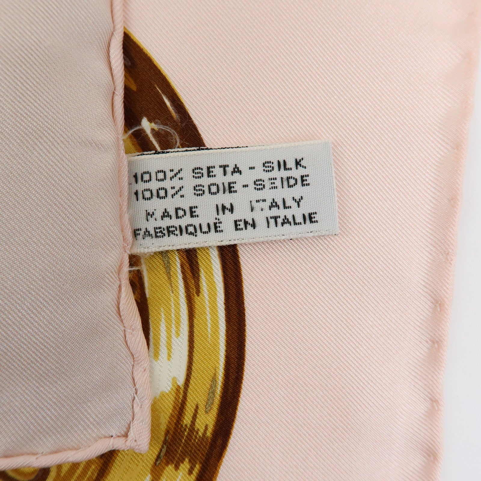 CHANEL COCO Mark Silk 100% Scarf Chain Pearl Motif Pink