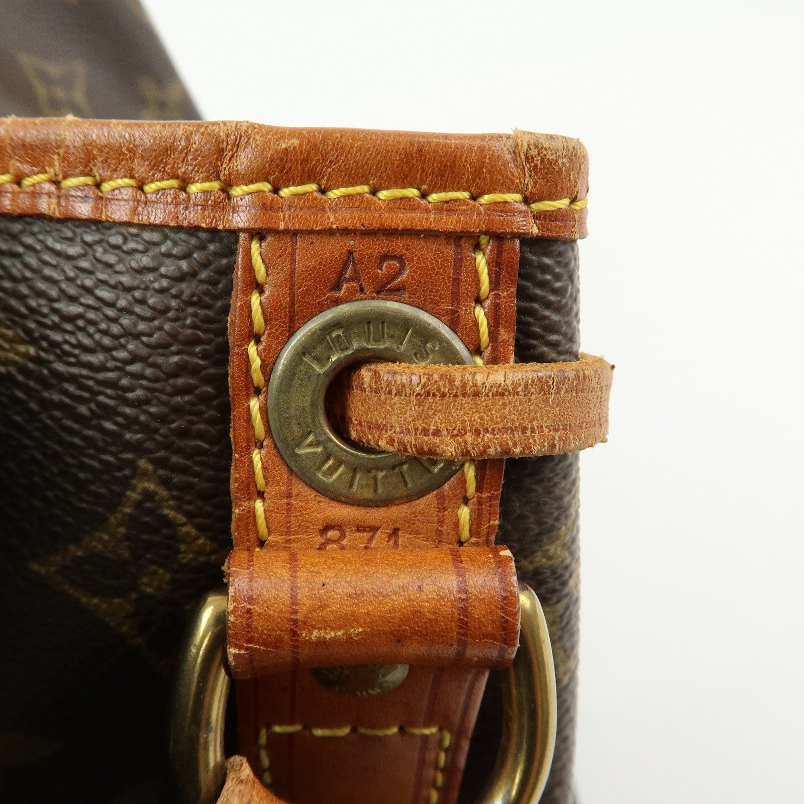 Louis Vuitton Monogram Petit Noe Canvas Shoulder Bag Brown M42226