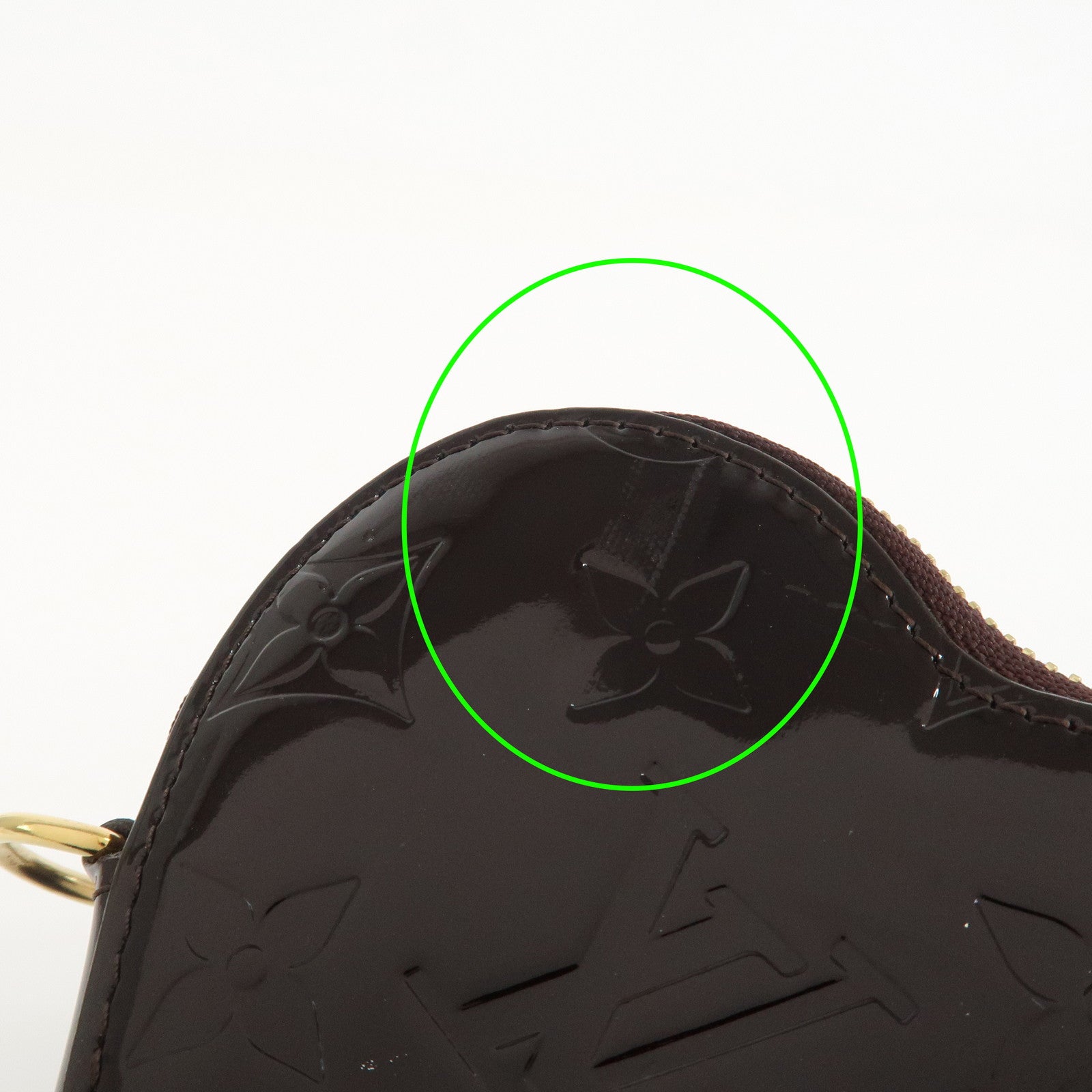 Louis Vuitton Monogram Vernis Porte Monnaie Coeur Amarante M93561