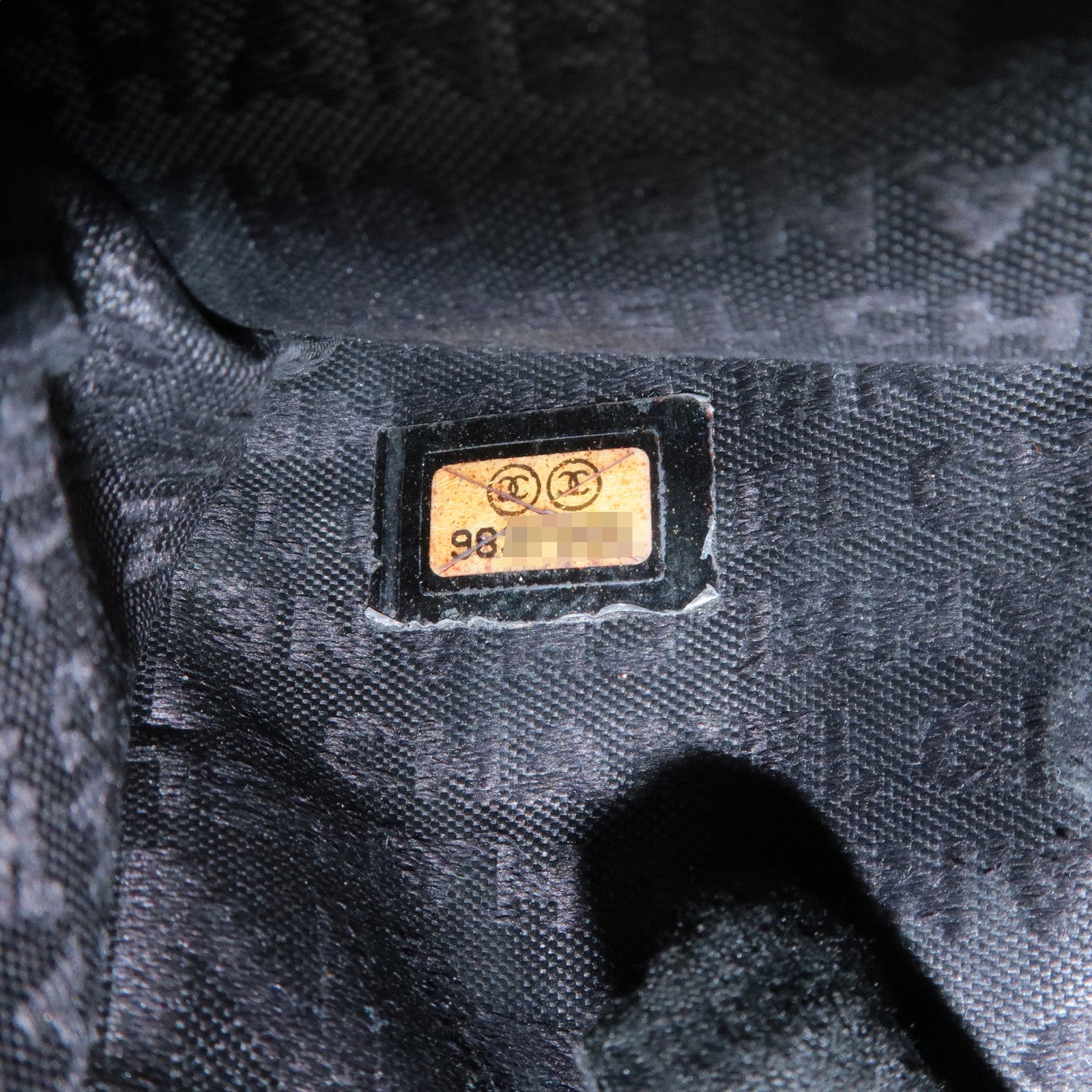 CHANEL COCO Mark Double Hook Compact Wallet Black 9837165 Used