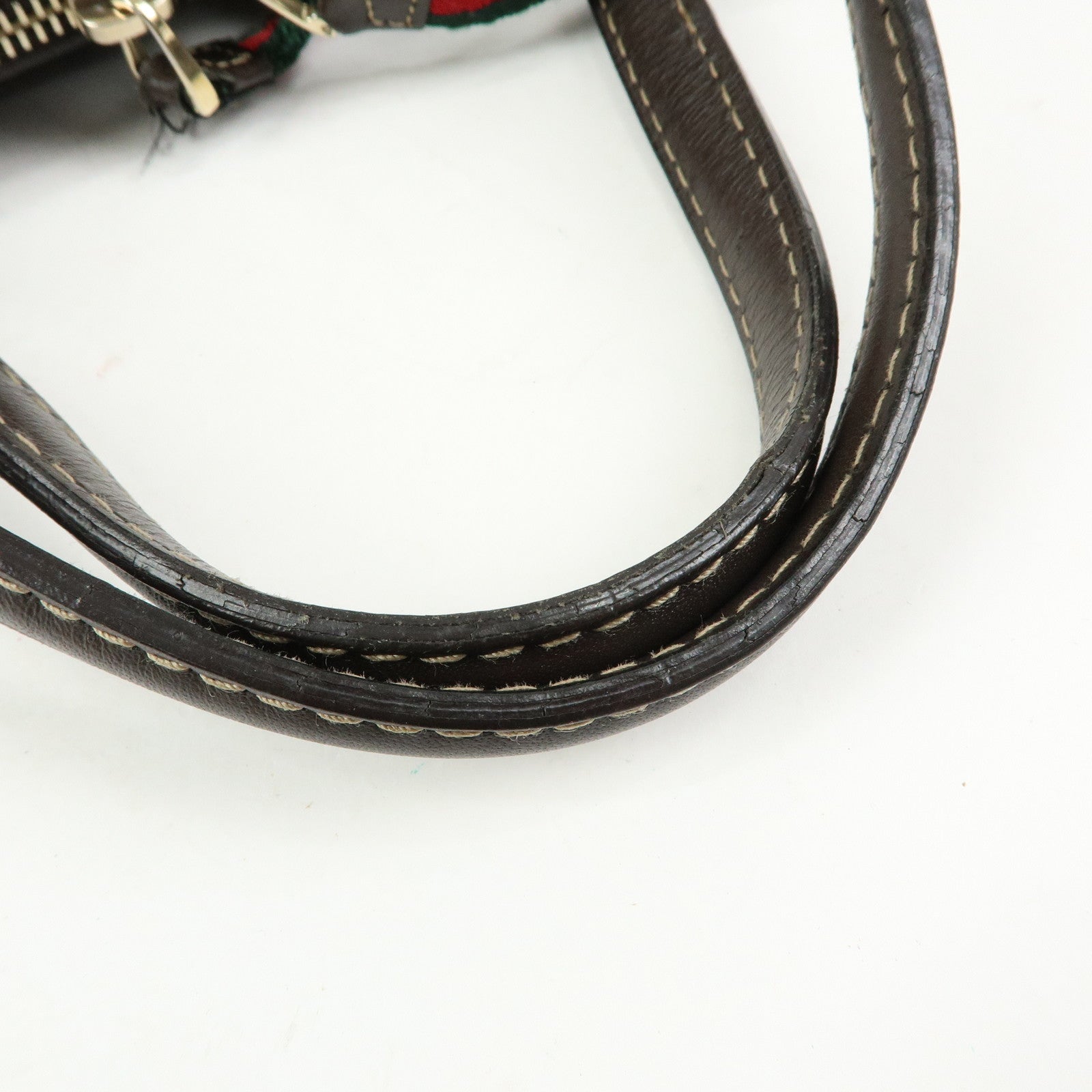 GUCCI Mayfair GG Canvas Leather Hand Bag Beige Brown 269894