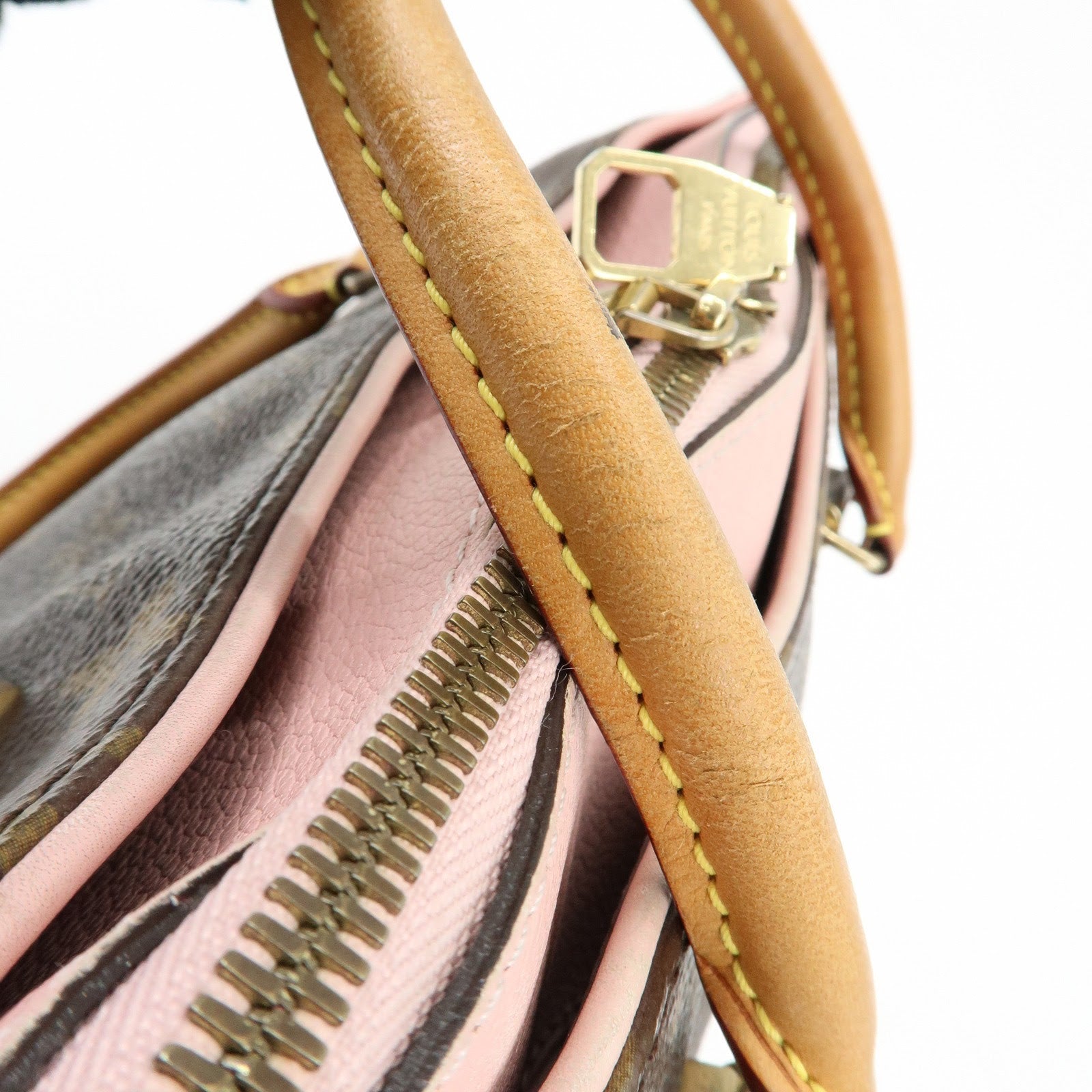 Louis Vuitton Monogram Pallas 2Way Bag Brown Rose Ballerine M40468