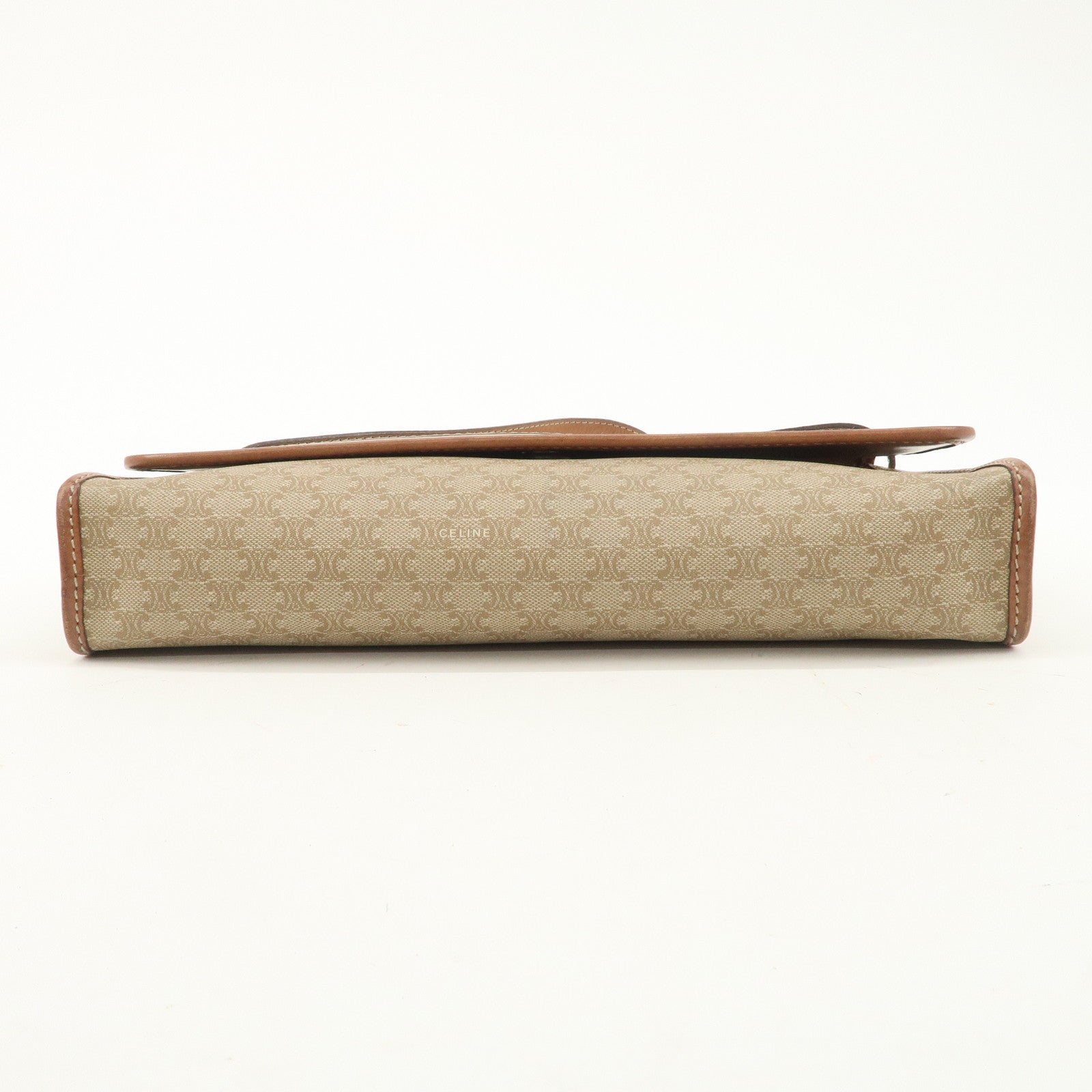 CELINE Macadam PVC Leather 2Way Bag Shoulder Bag Beige