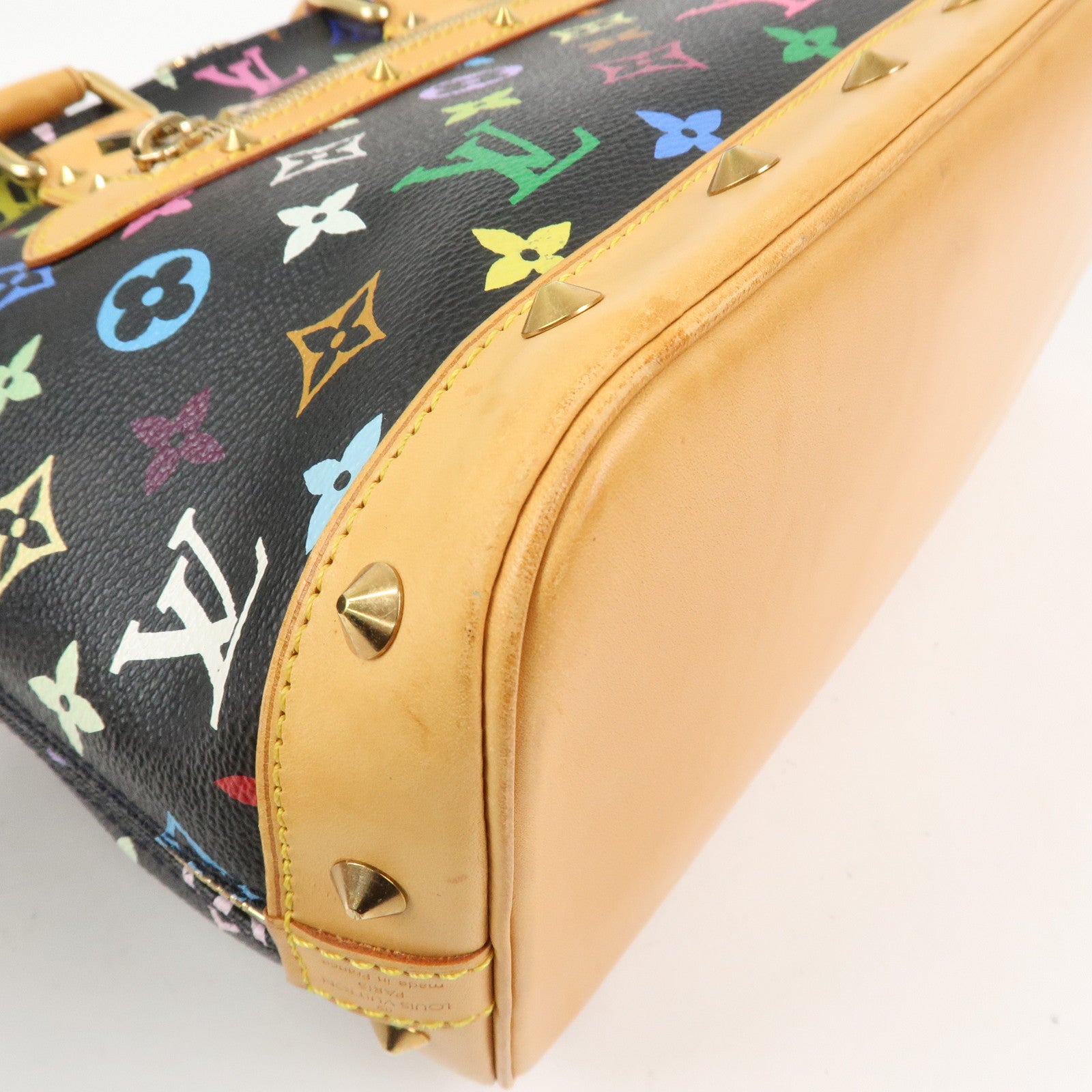 Louis Vuitton Monogram Multicolor Alma Hand Bag Noir M92646