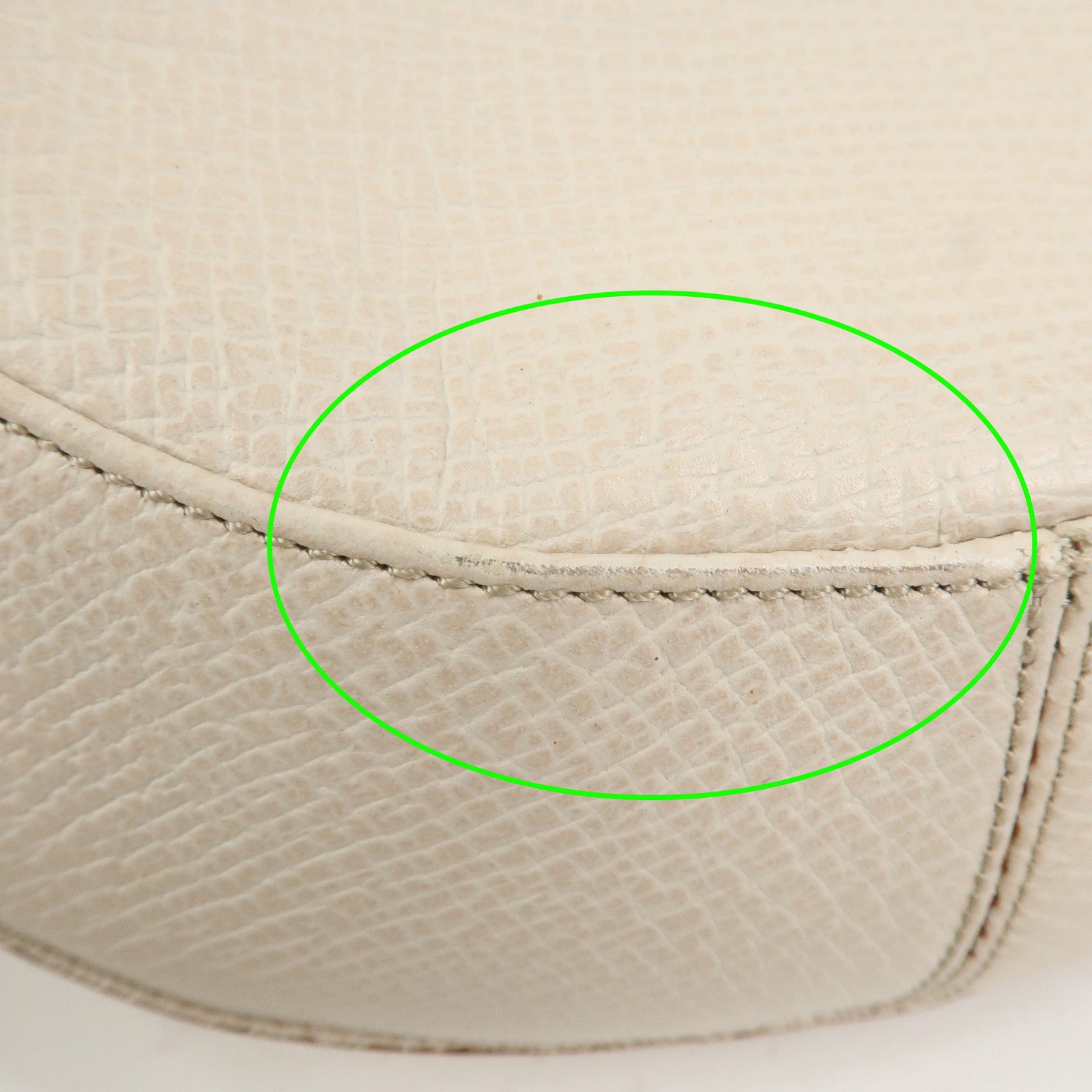 LOEWE Logo Leather 2Way Shoulder Bag Hand Bag Ivory