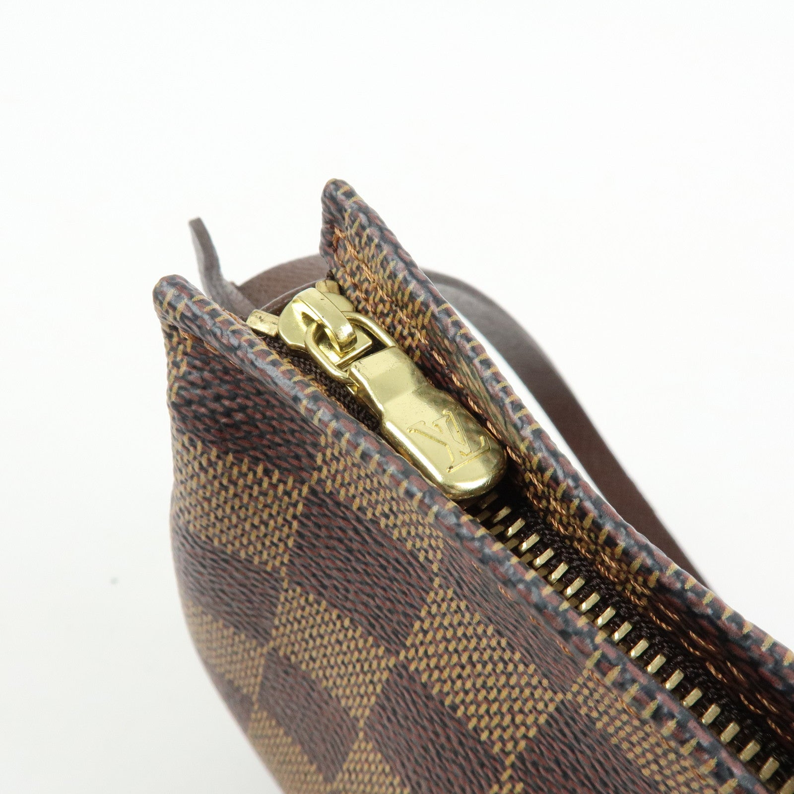 Louis Vuitton Damier Trousse Makeup Accessory Pouch Brown N51982