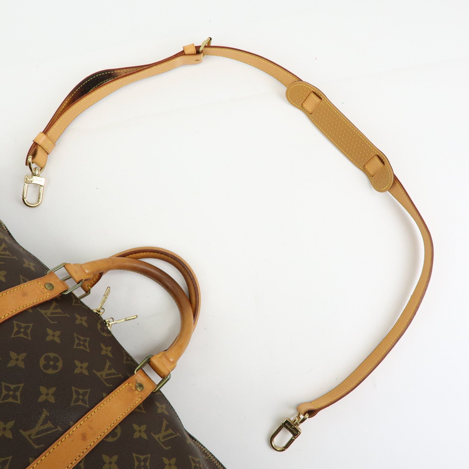 Louis Vuitton Monogram Keep All Bandouliere 50 Boston Bag M41416