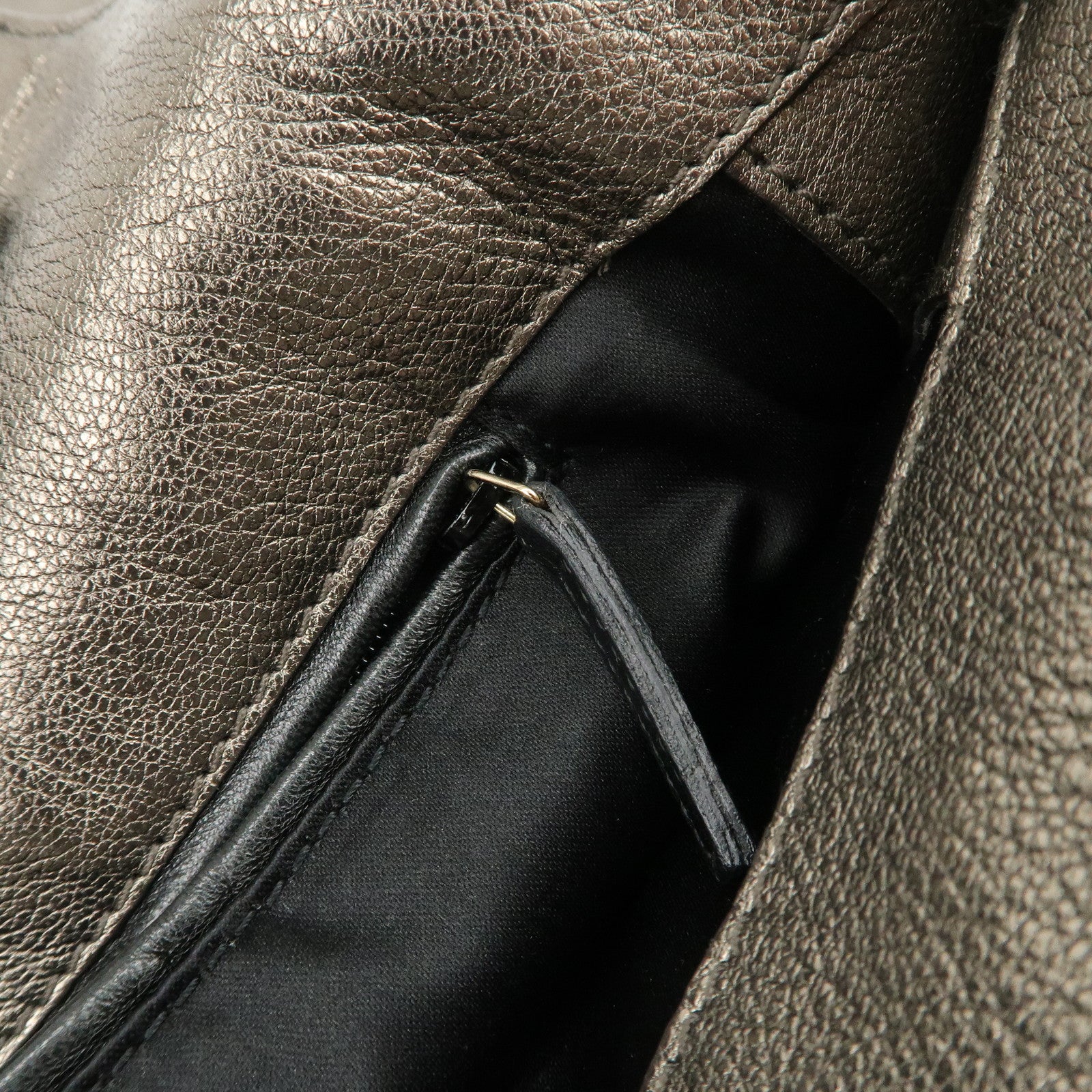SAINT LAURENT Metropolis Rive Gauche Leather Tote Bag 177739