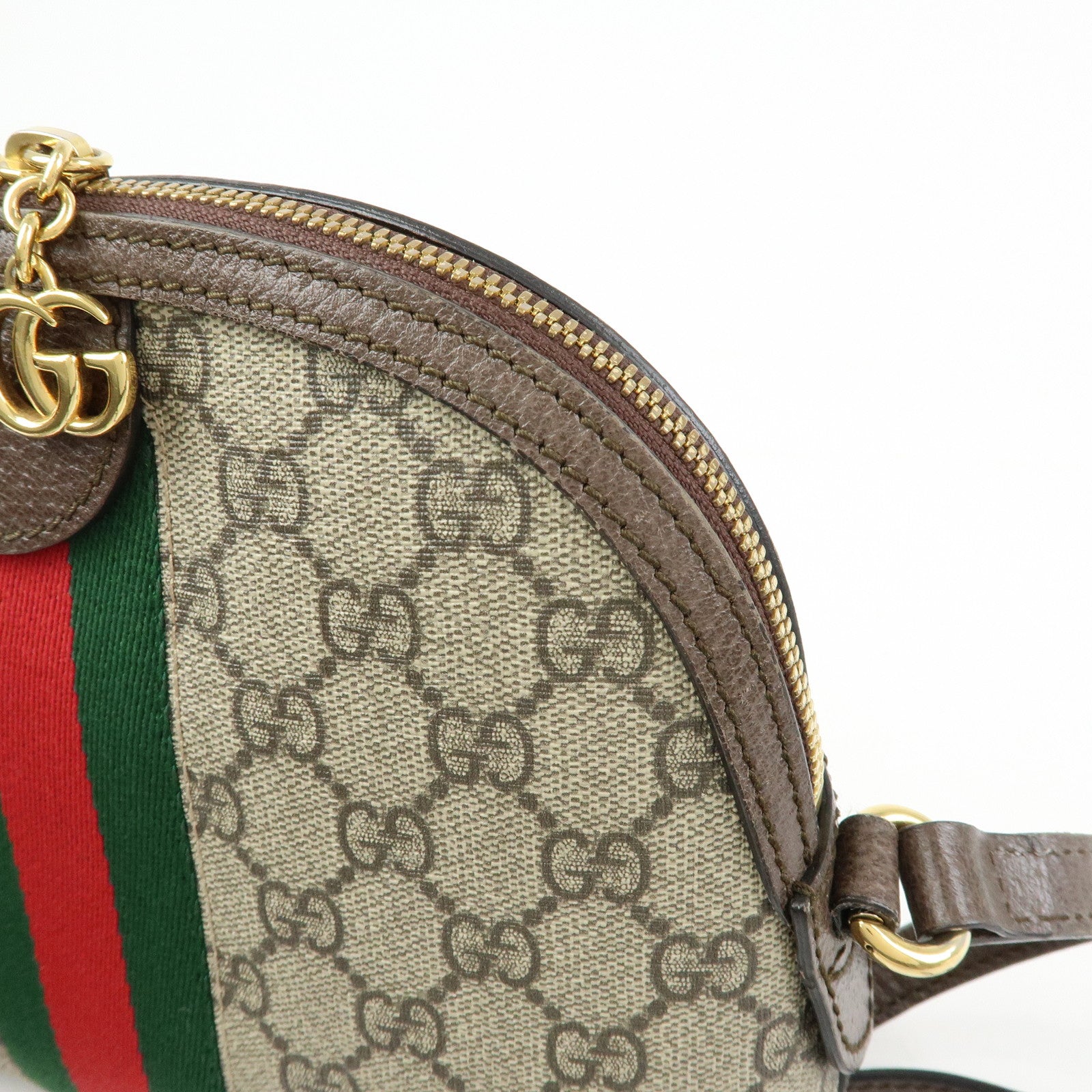 GUCCI Sherry Ophidia GG Supreme Leather Shoulder Bag Beige 499621