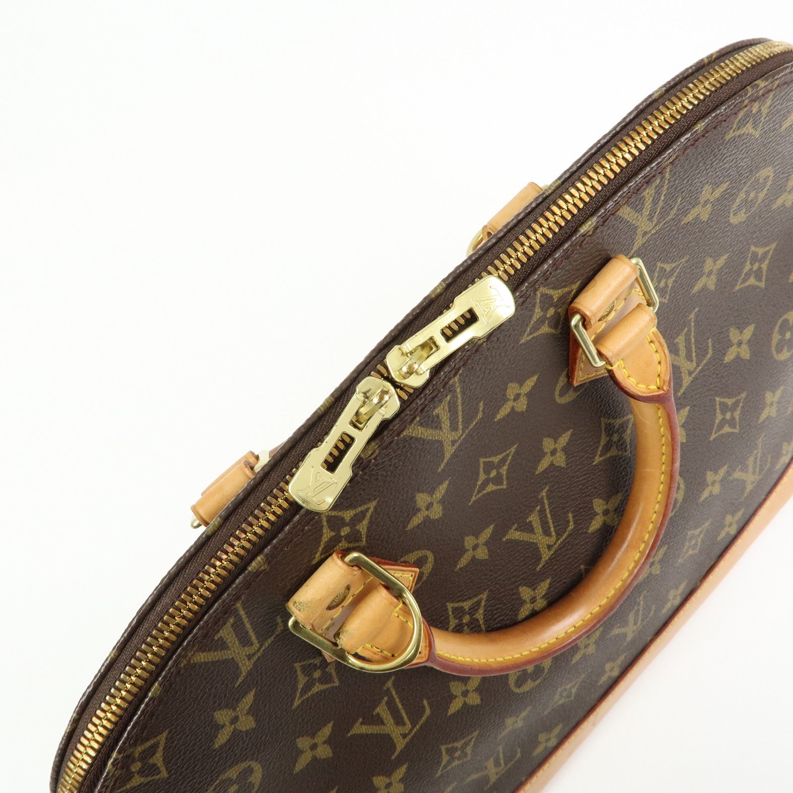 Louis Vuitton Monogram Alma Hand Bag Brown M51130