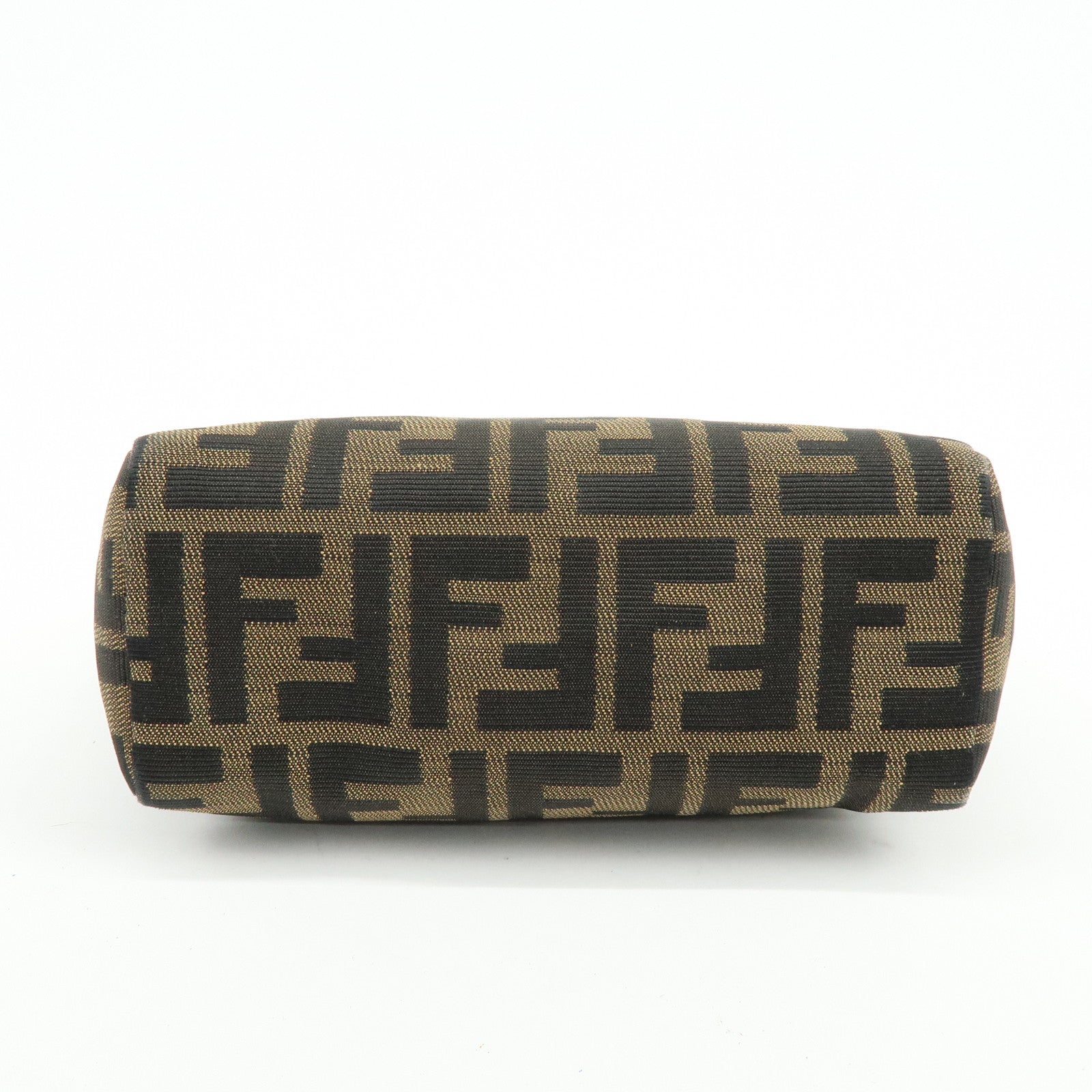 FENDI Zucca Canvas Leather Hand Bag Brown Black Navy 8N0000