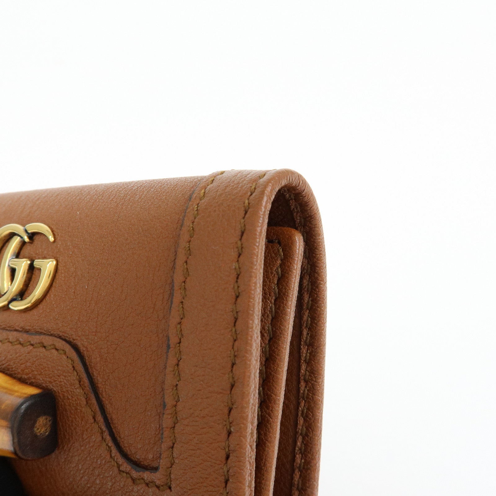 GUCCI GG Marmont Bamboo 6 Key Rings Key Case Brown 658636