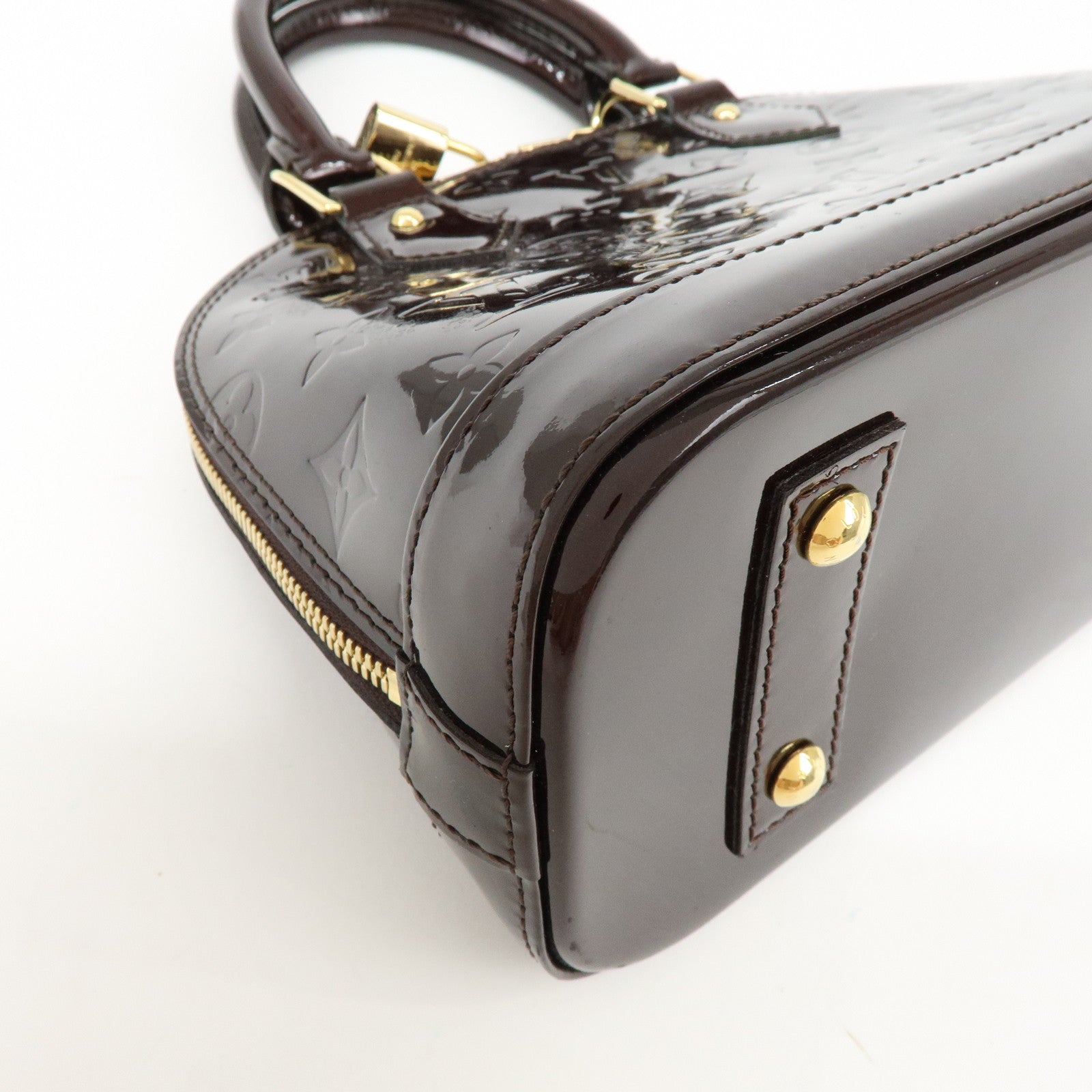 Louis Vuitton Monogram Vernis Alma BB 2Way Bag Amarante M91678