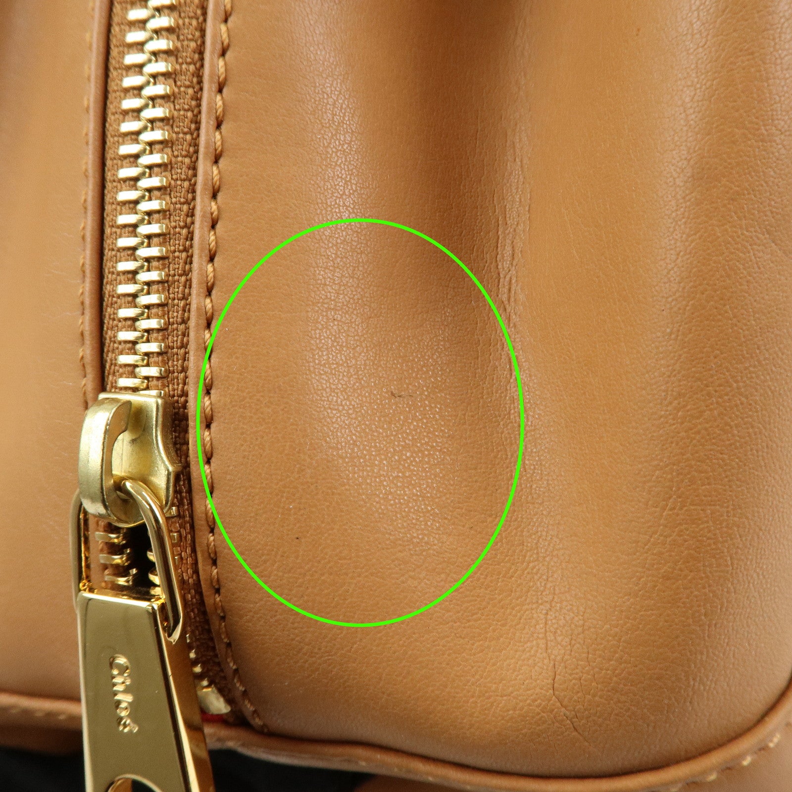 Chloe Eden Leather Shoulder Bag Hand Bag Tassel Brown