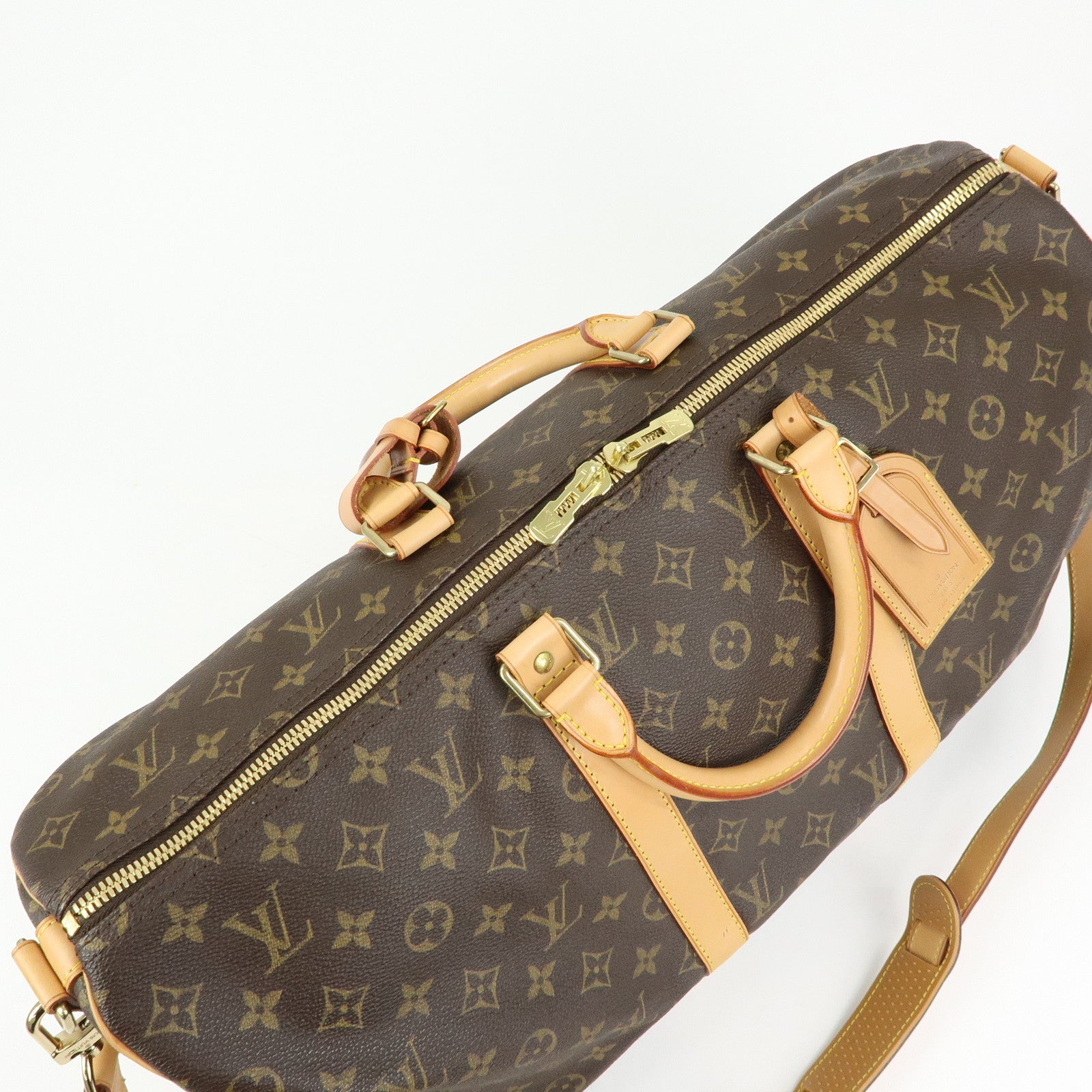 Louis Vuitton Monogram Keep All Bandouliere 50 Boston Bag M41416