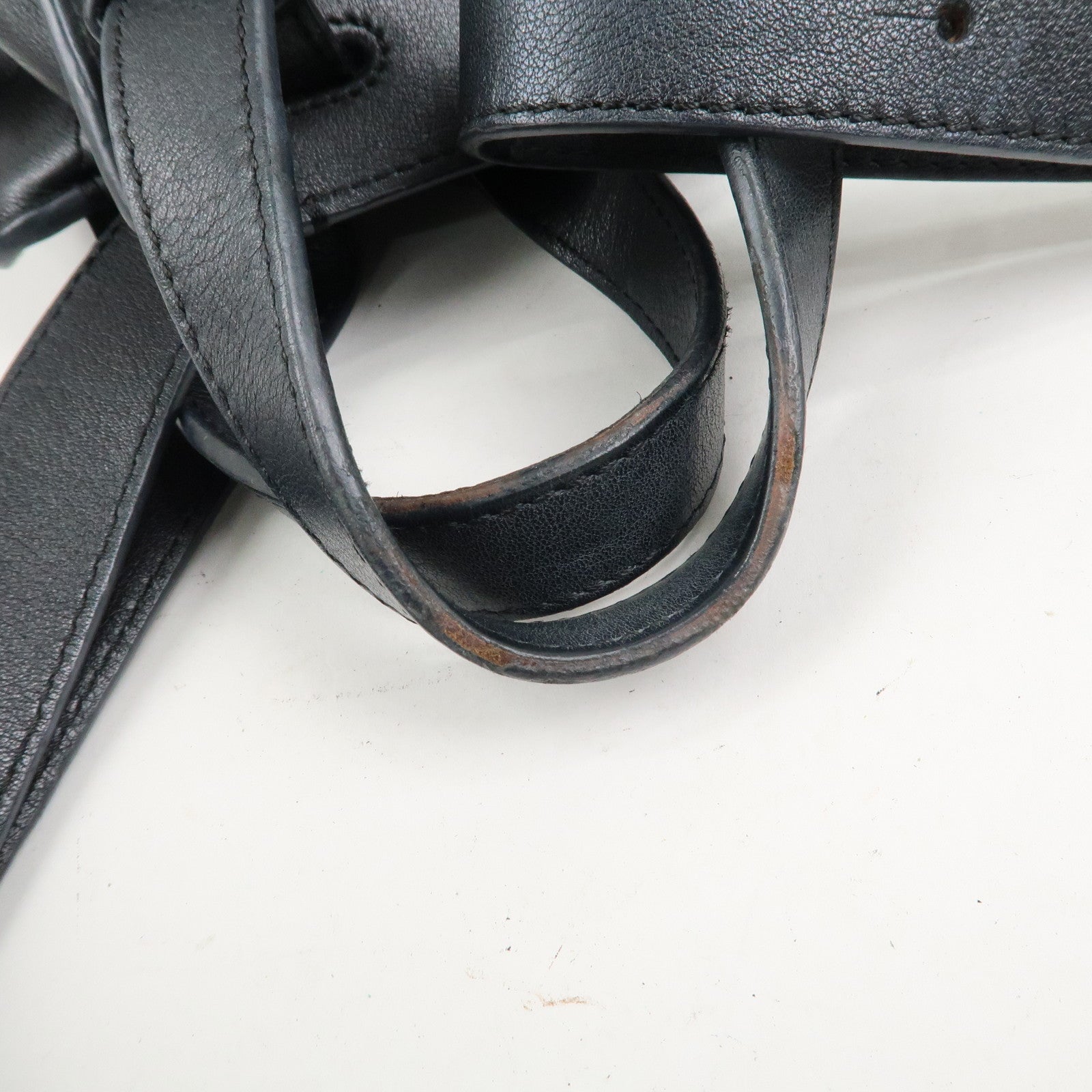 LOEWE Anagram Leather Hammock Small Shoulder Bag Black