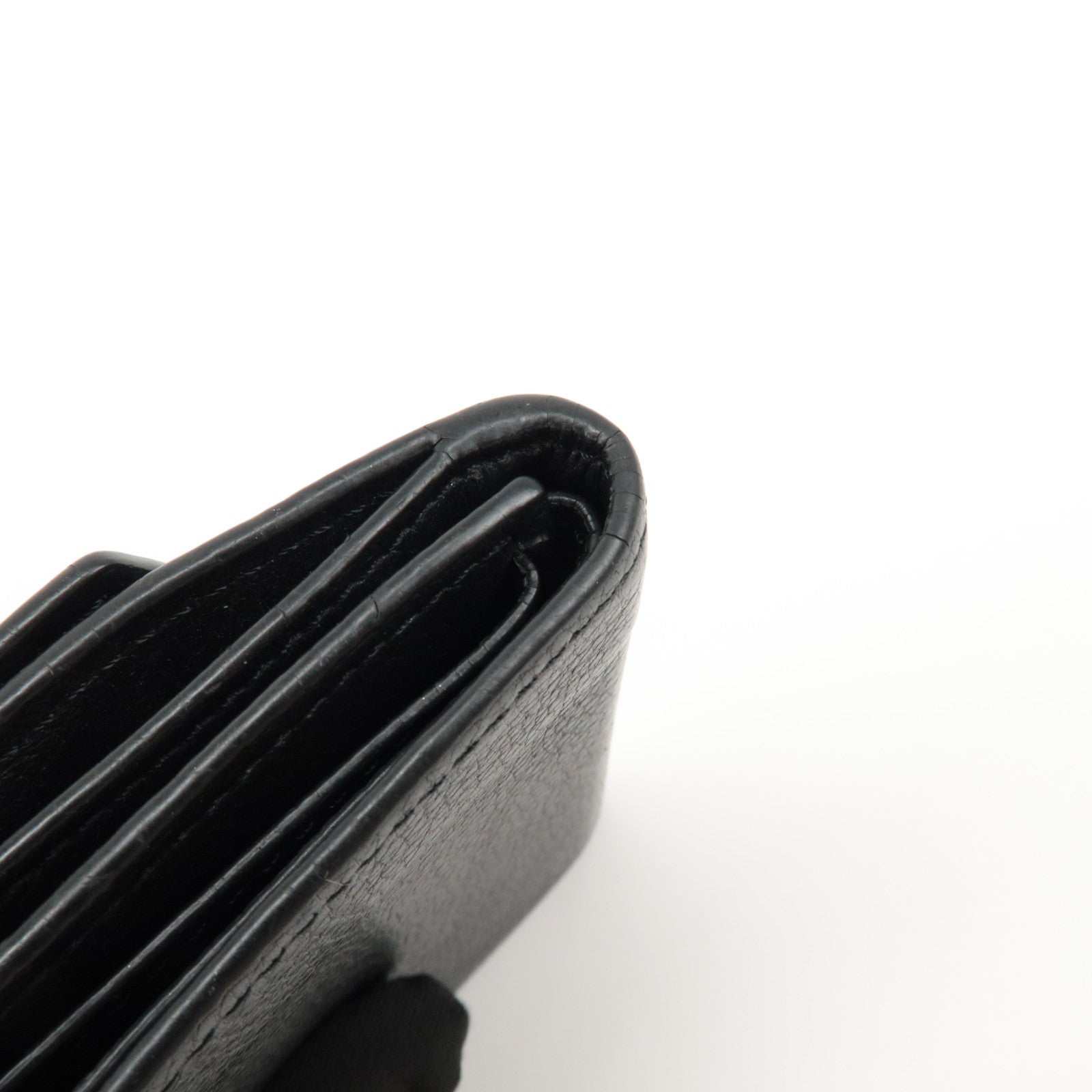 Louis Vuitton Leather Portefeuille Lock Mini Compact Wallet M63921 Used