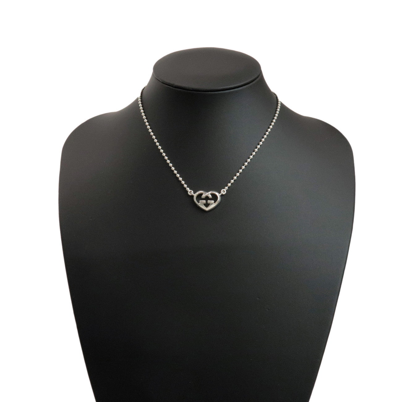 GUCCI Lovely Heart Necklace SV925 Silver 246487
