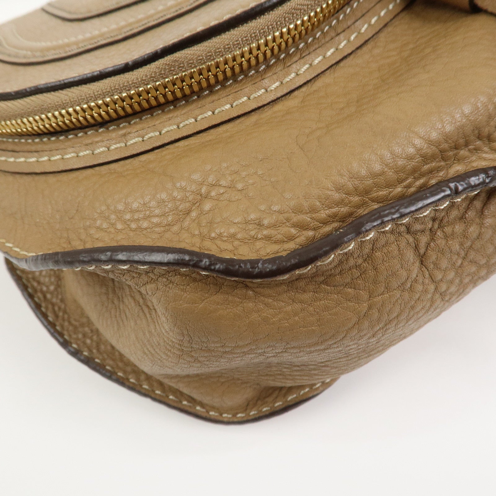 Chloe Marcie Leather Shoulder Bag Crossbody Bag Brown 001-12-60-65