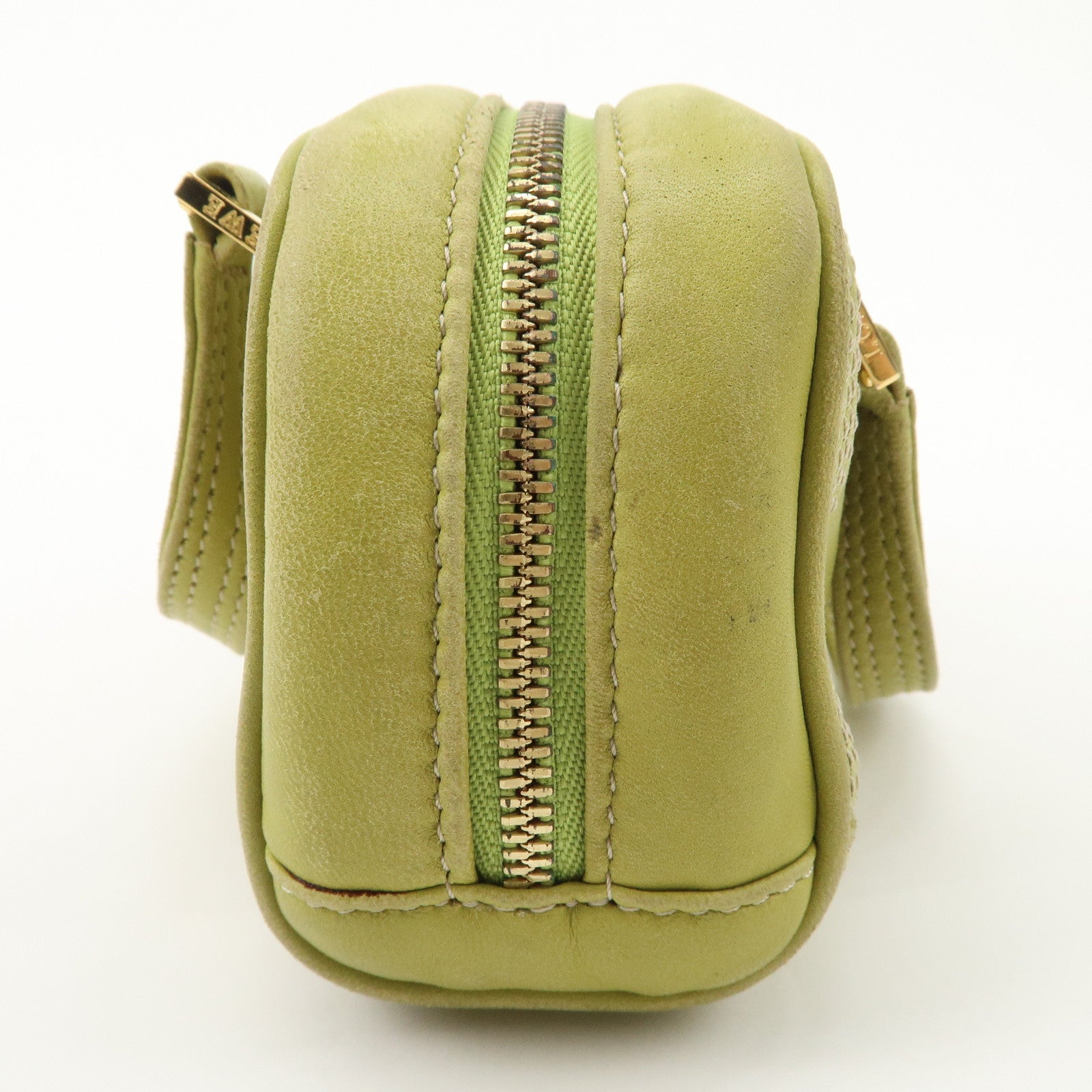 LOEWE Anagram Leather Micro Amazona 2Way Shoulder Bag Green Used