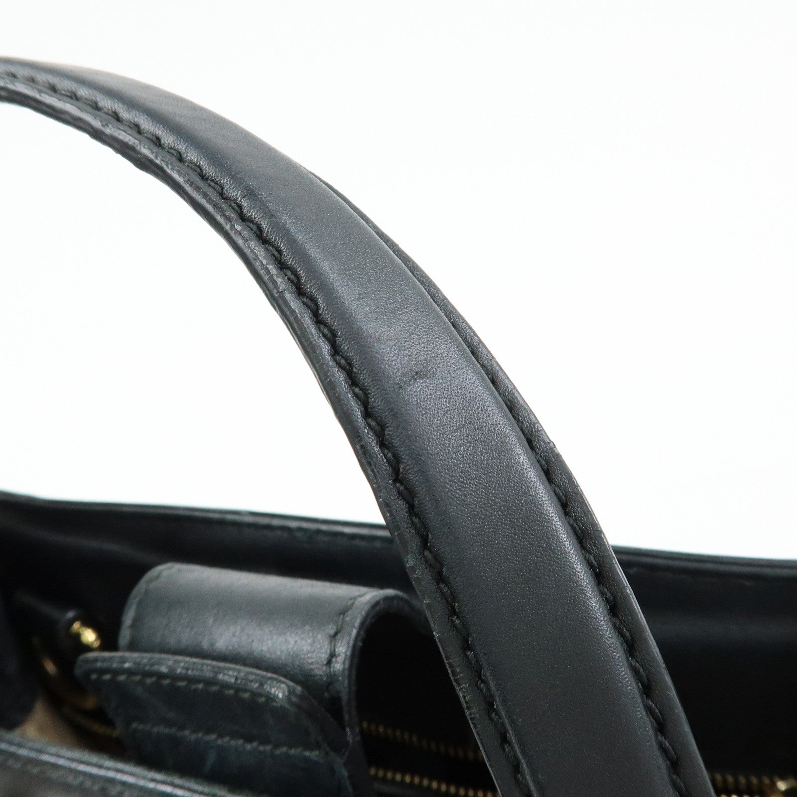 GUCCI Sylvie Sherry Canvas Leather 2Way Shoulder Bag Black 460331