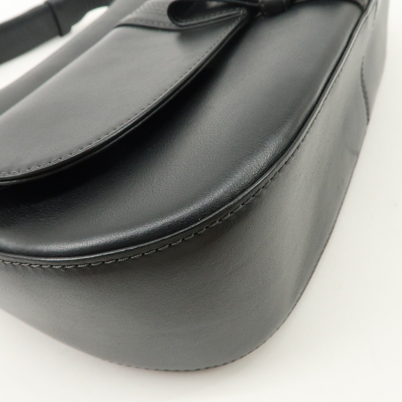 LOEWE Anagram Leather Shoulder Bag Hand Bag Black Used