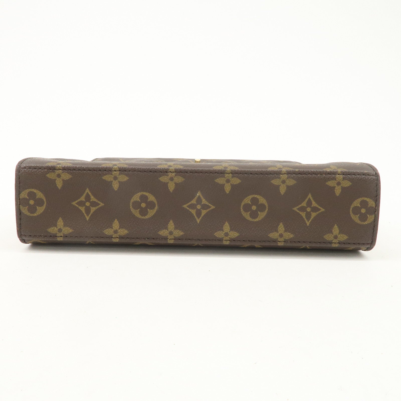 Louis Vuitton Monogram Malesherbes Hand Bag Brown M51379 Used