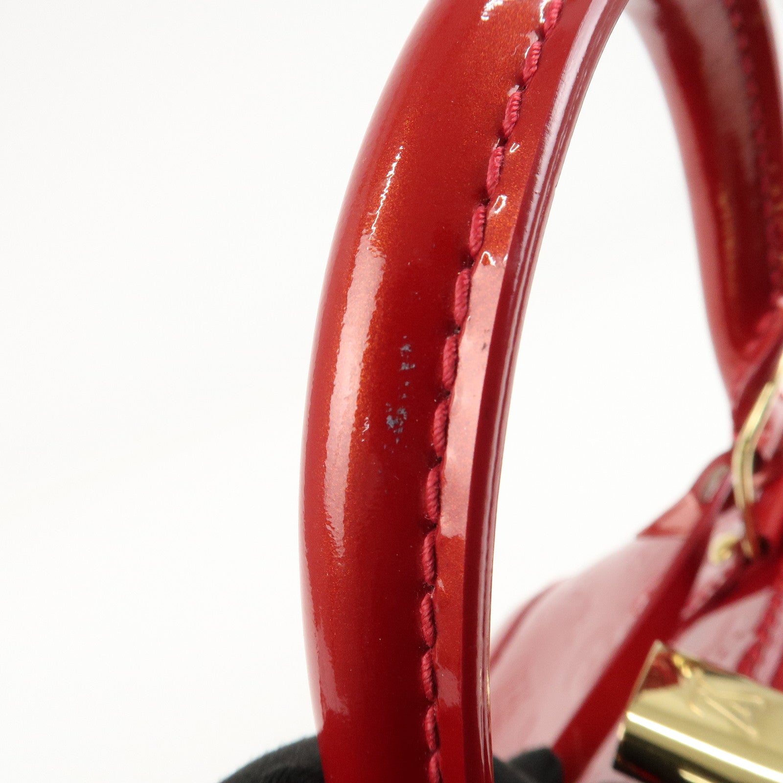 Louis Vuitton Monogram Vernis Alma BB 2Way Bag Red POMME D'AMOUR M91606 Used
