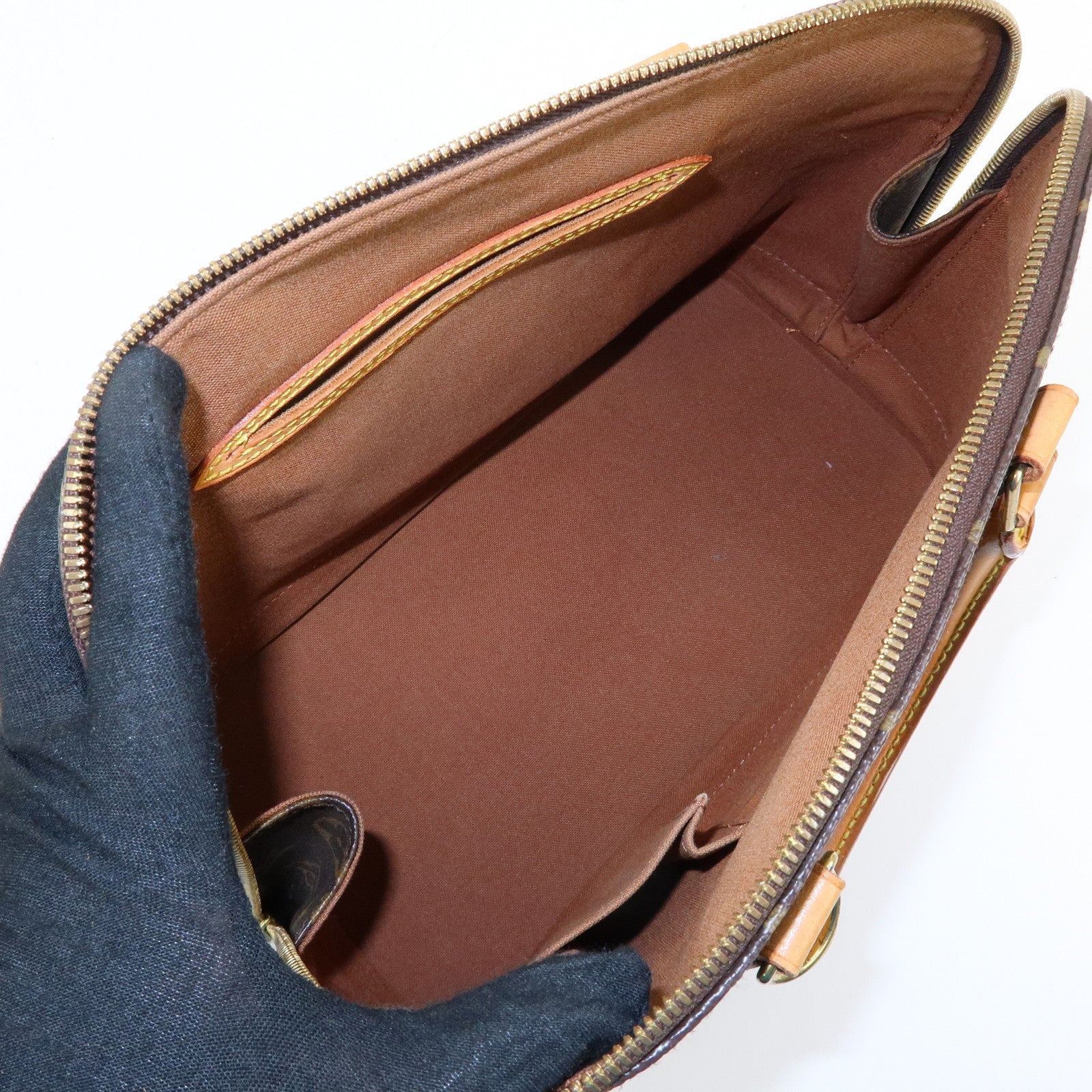 Louis Vuitton Monogram Alma Hand Bag Brown M51130