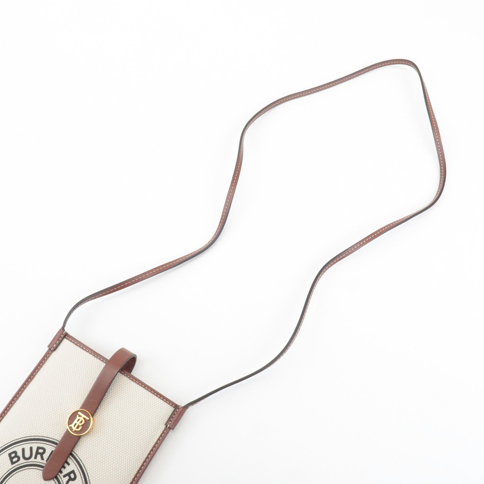 BURBERRY ANNE Phone CB Canvas Leather Smart Phone Shoulder Bag