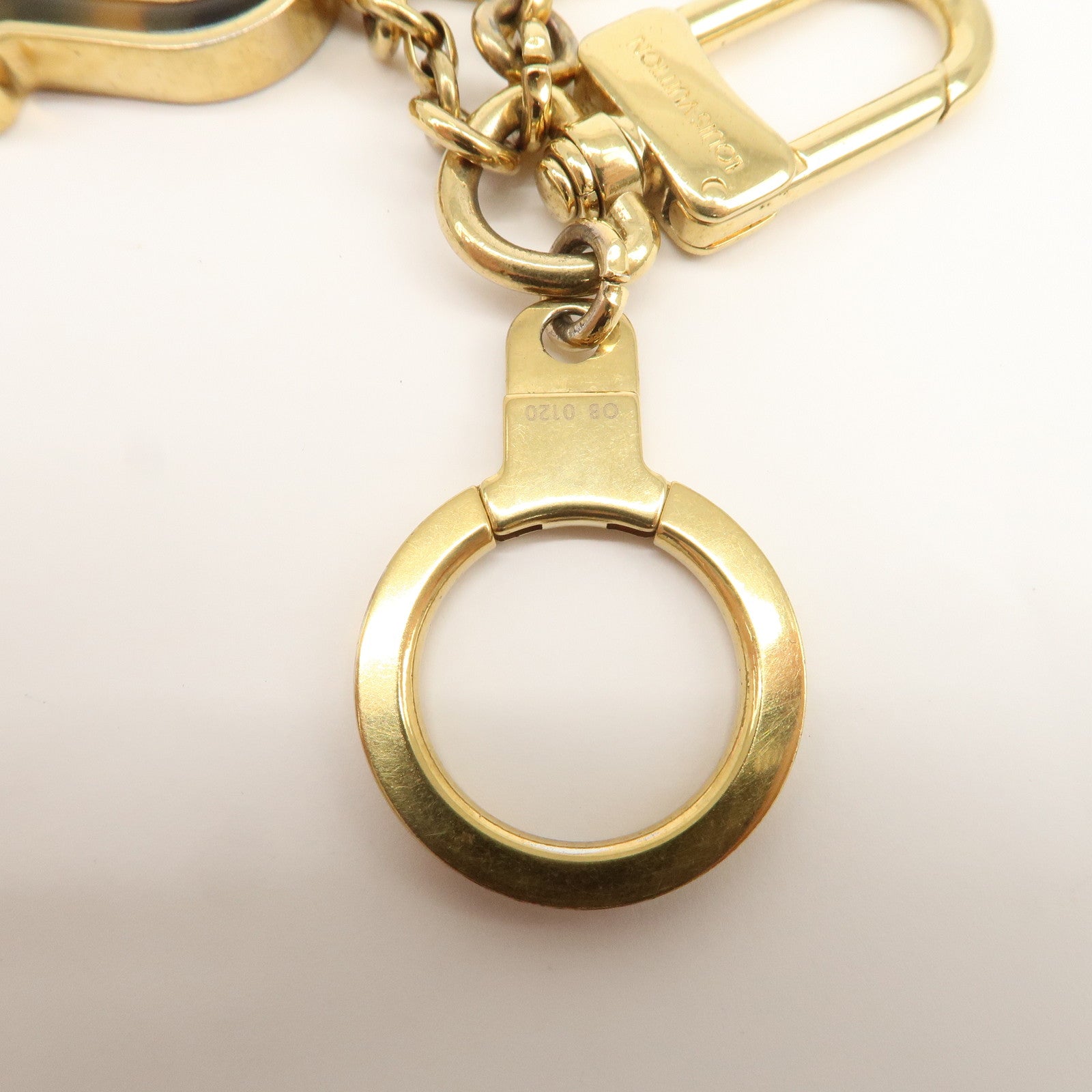 Louis Vuitton Porte Cles Confidence Bag Charm Key Chain Gold M65088