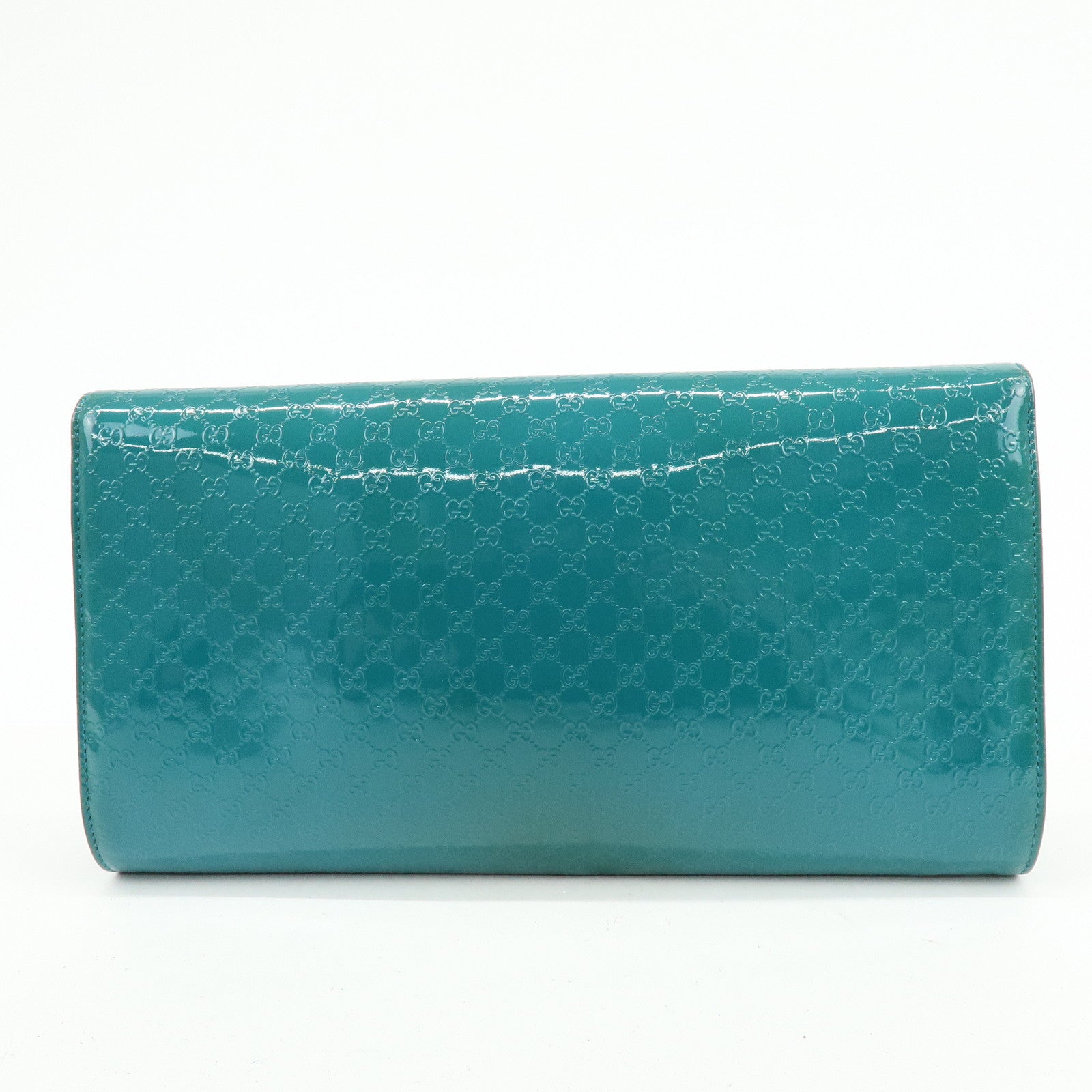 GUCCI Microguccissima Leather Hand Bag Clutch Bag Blue 339249