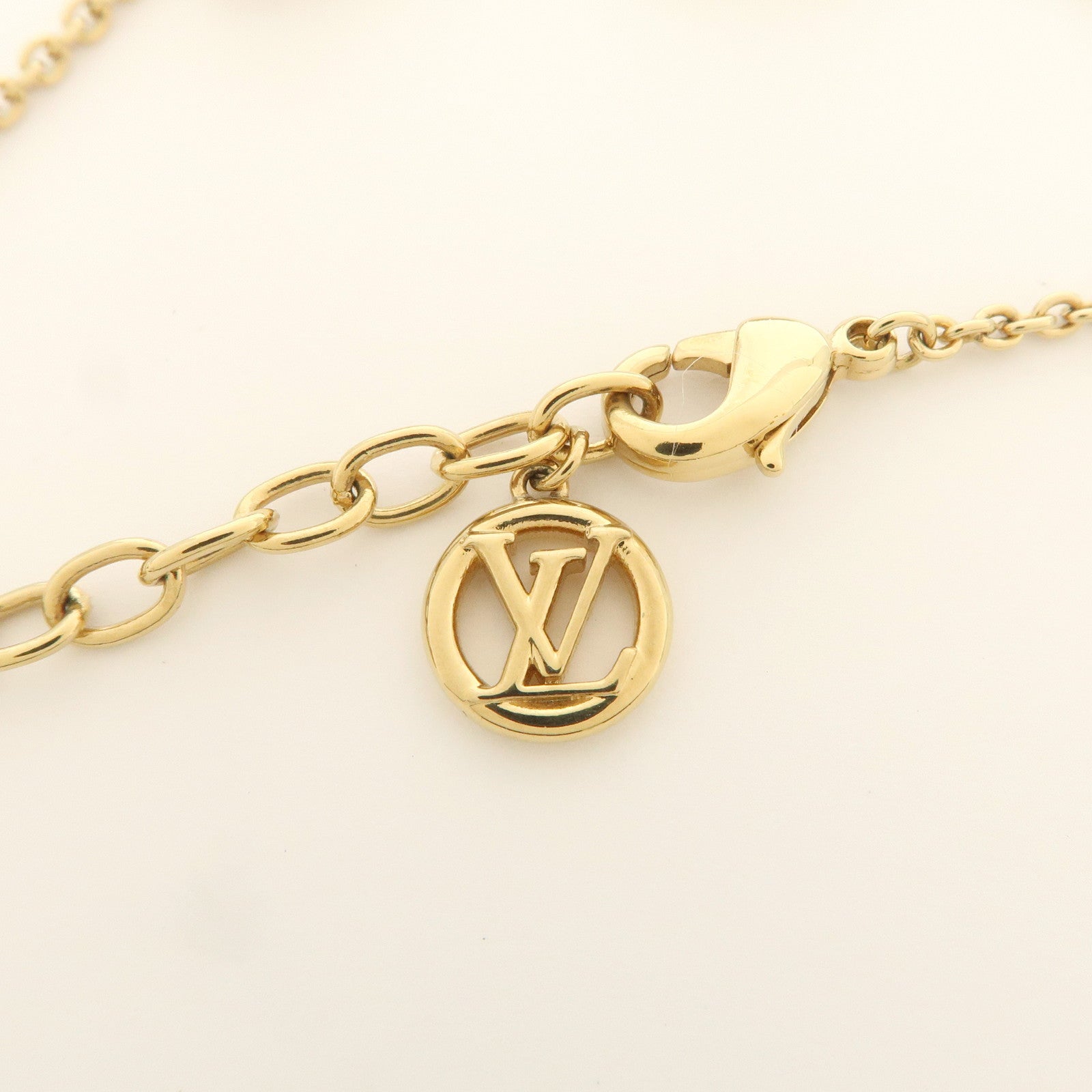 Louis Vuitton LV Bracelet Metal Strass Bracelet Gold M1342A