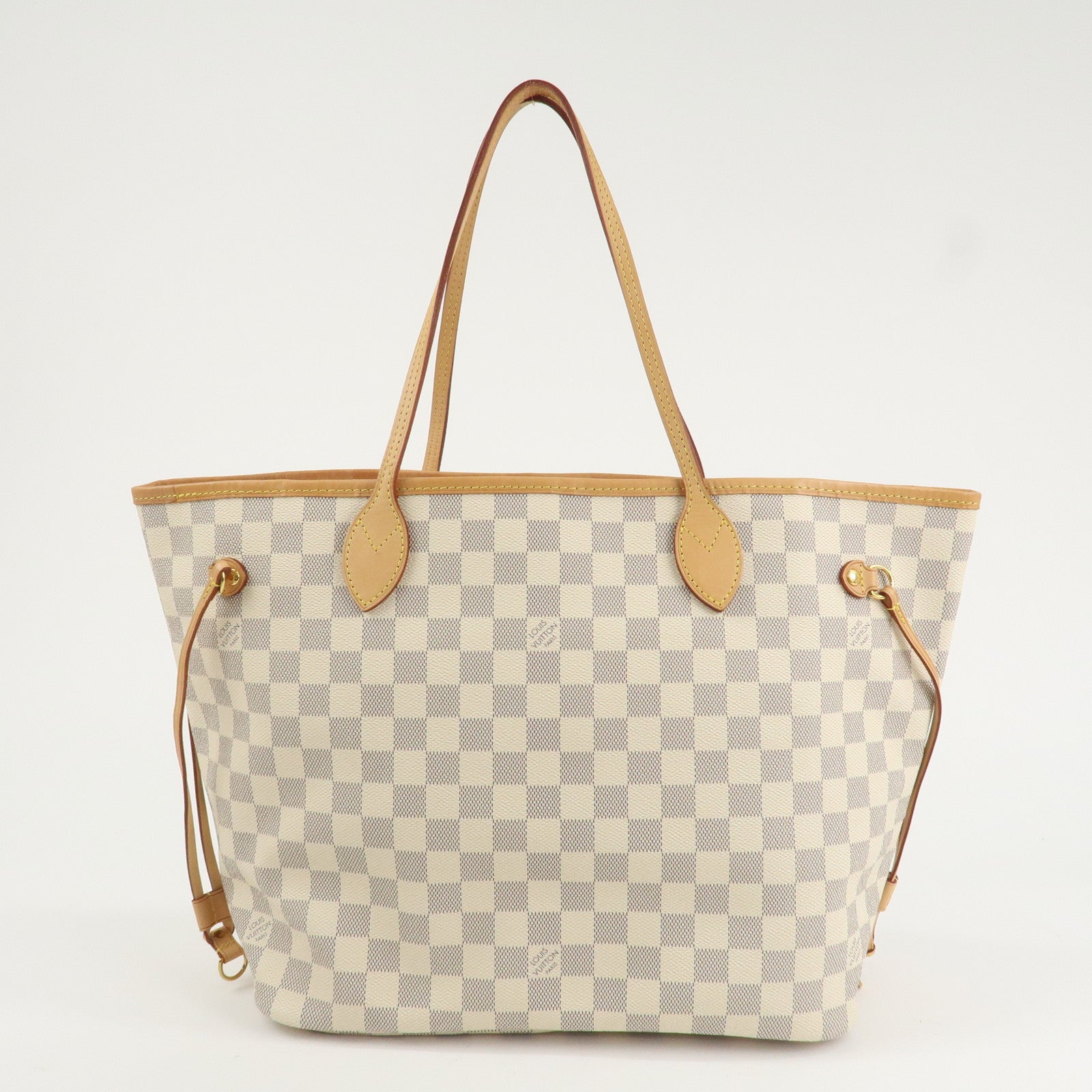 Louis Vuitton Damier Azur Neverfull MM Rose Ballerine N41605 Used