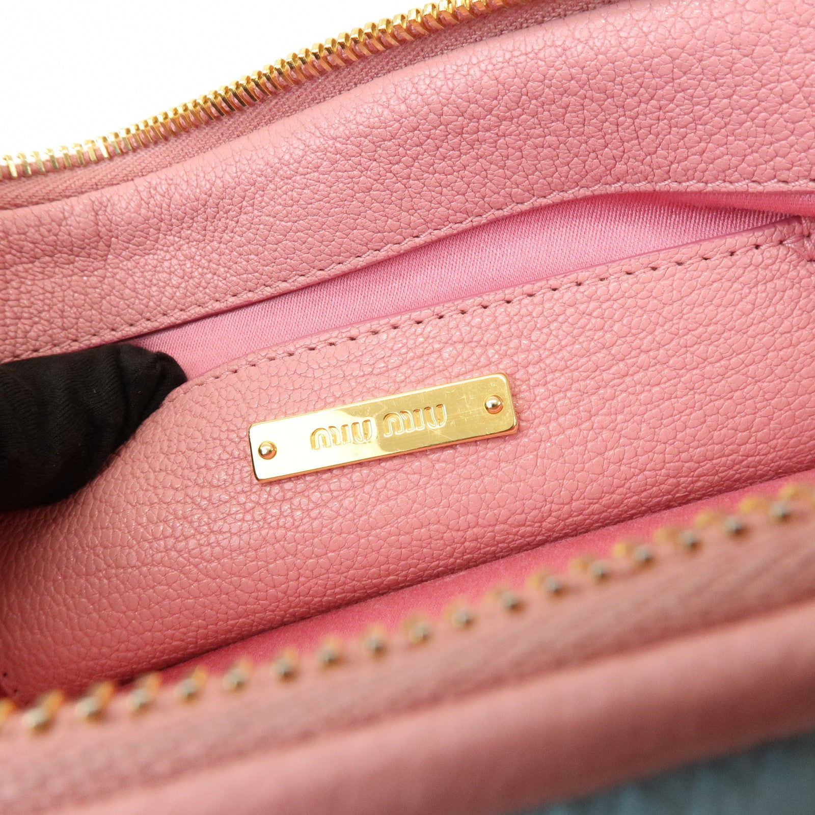 MIU MIU Camera Bag Chain Shoulder Bag Pink Light Blue