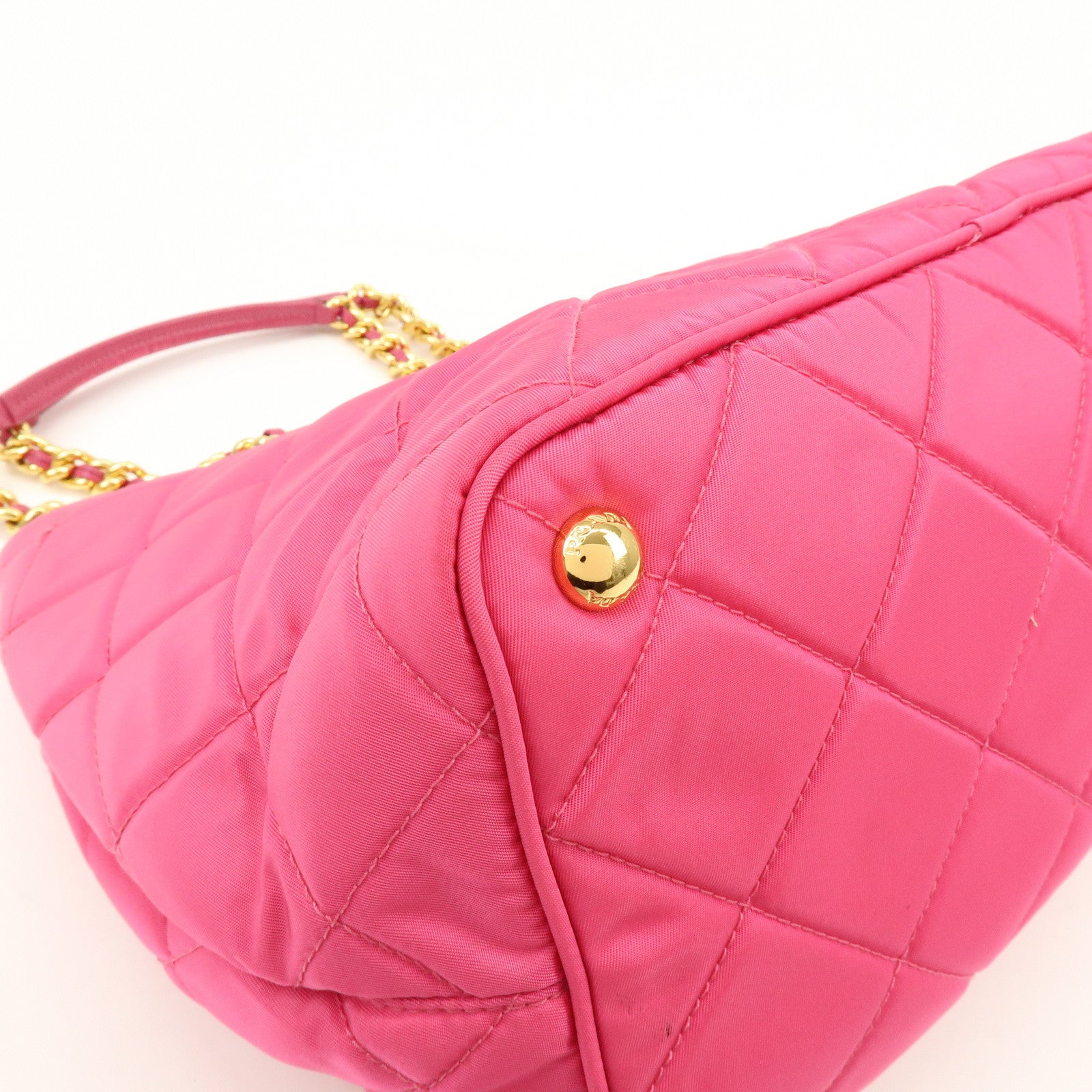 PRADA Triangle Logo Nylon 2Way Hand Bag Shoulder Bag Pink BN2740
