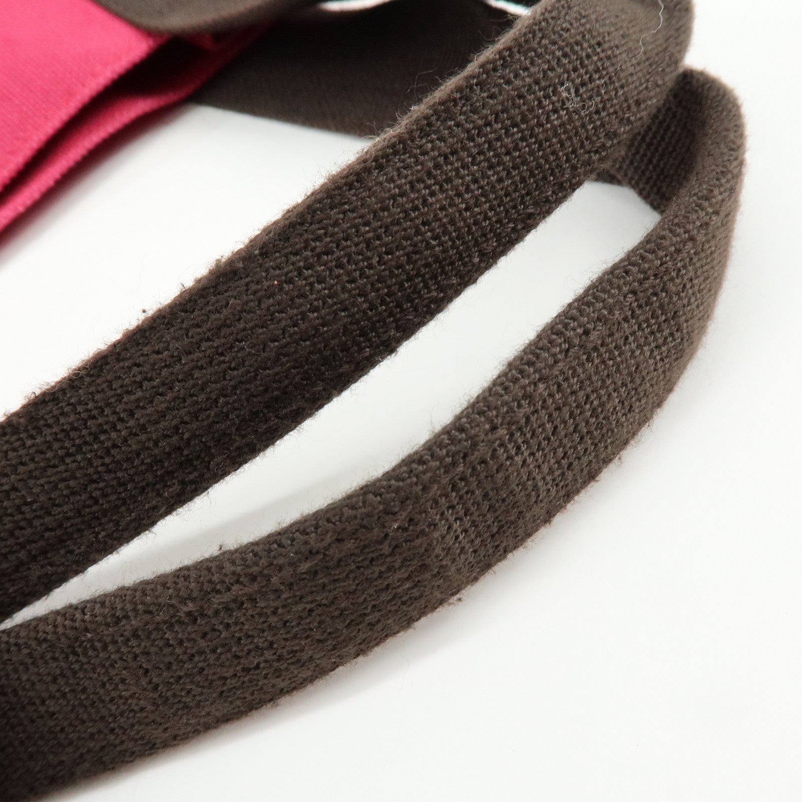 HERMES Sac de Plage Nomade PM Canvas Tote Bag Pink Brown