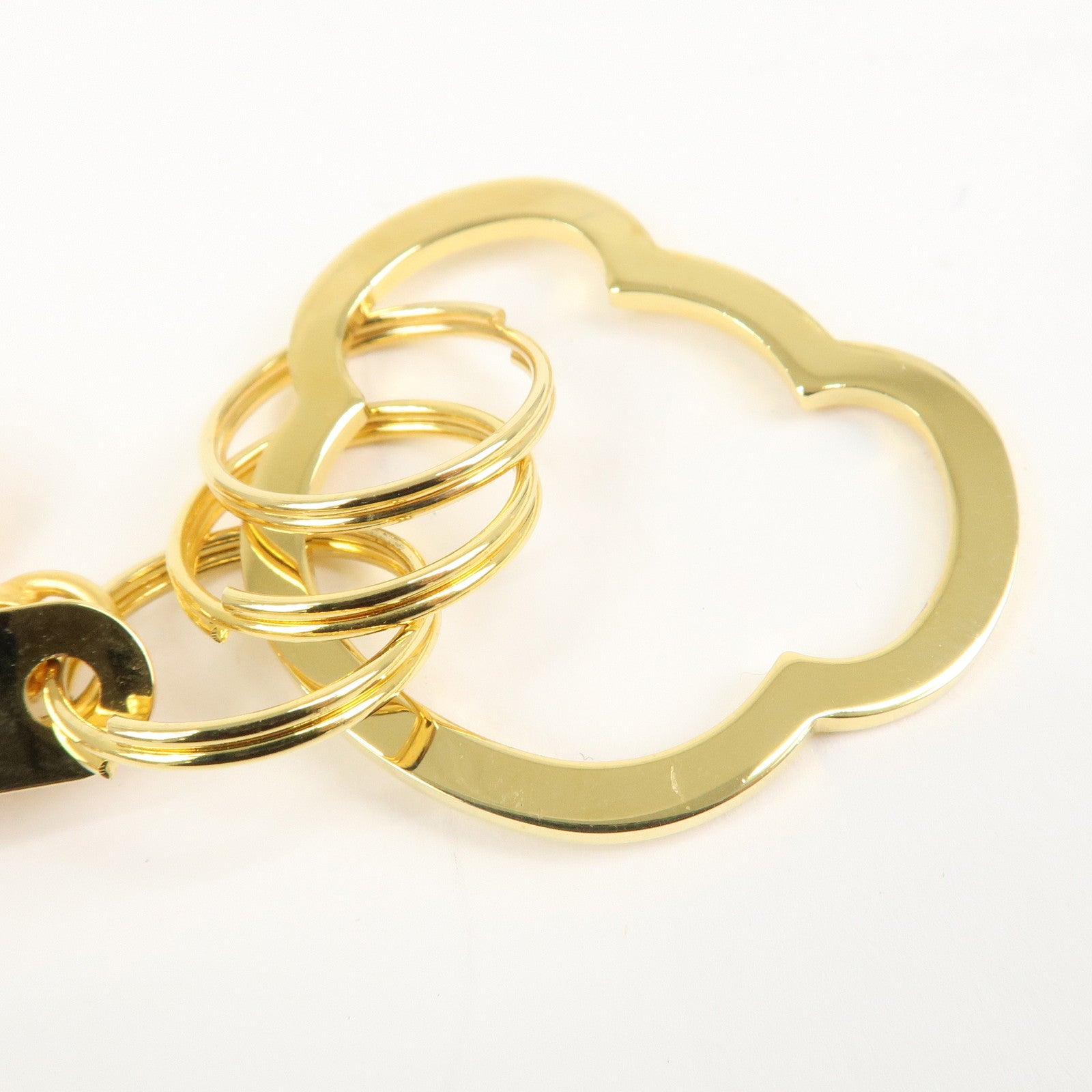 MIKIMOTO Metal Teddy Bear Bag Charm Key Chain Gold