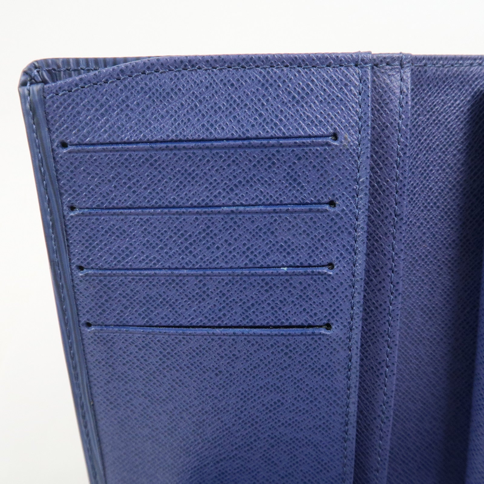 Louis Vuitton Epi Porte Monnaie Billets Viennois Wallet Blue M63245