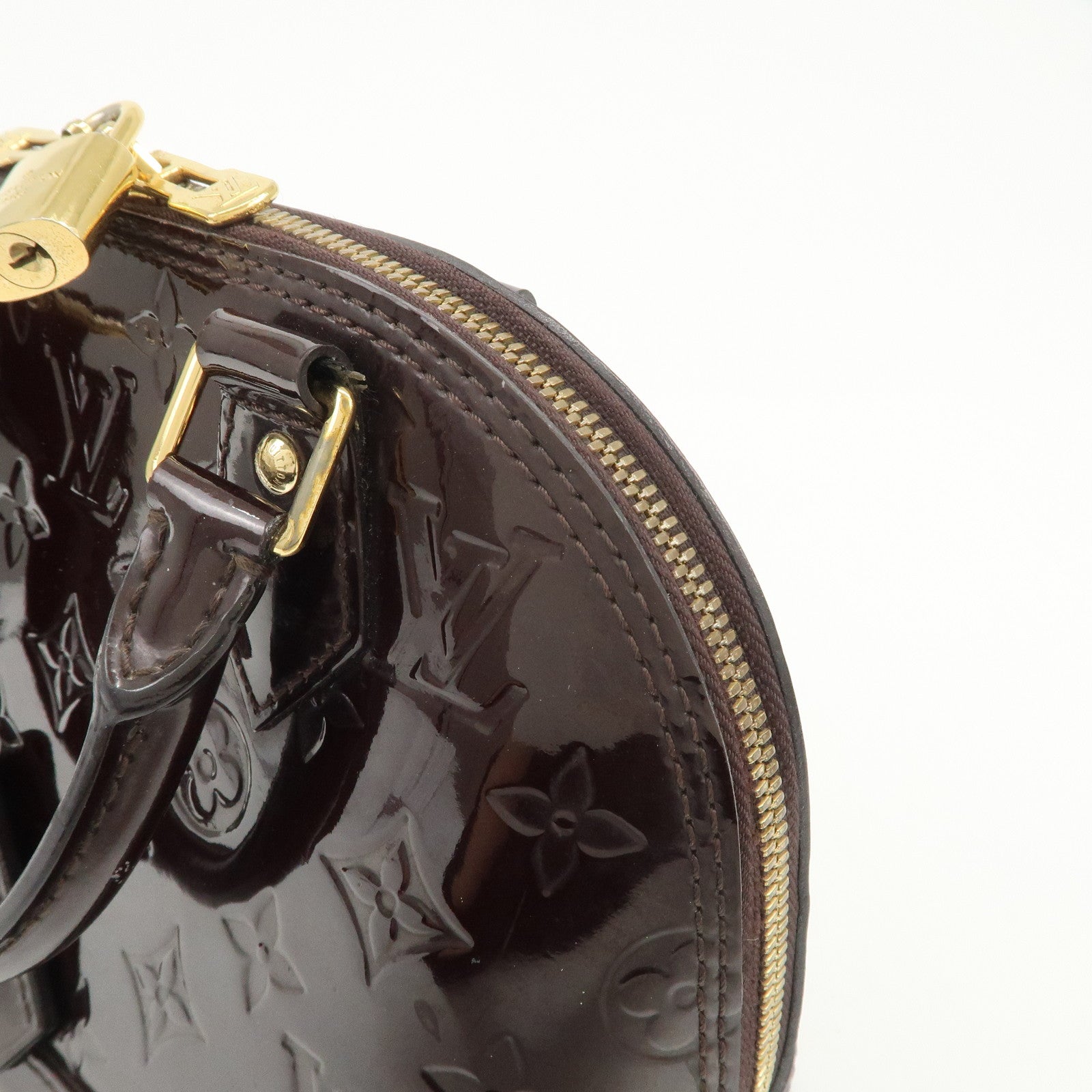 Louis Vuitton Monogram Vernis Alma BB 2Way Bag Amarante M91678