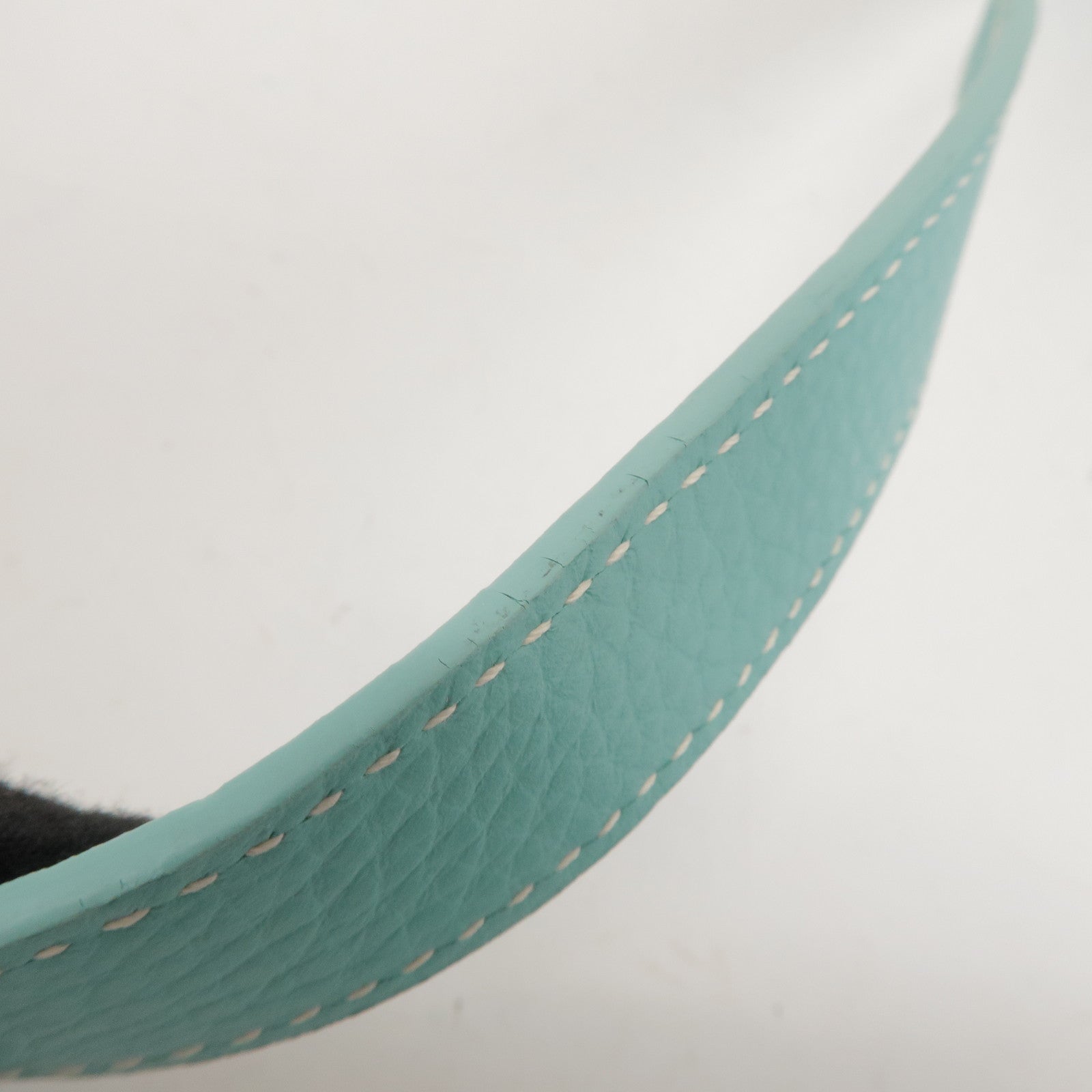 Tiffany & Co Jitney Canvas Leather 2Way Bag Tote Bag Natural Blue